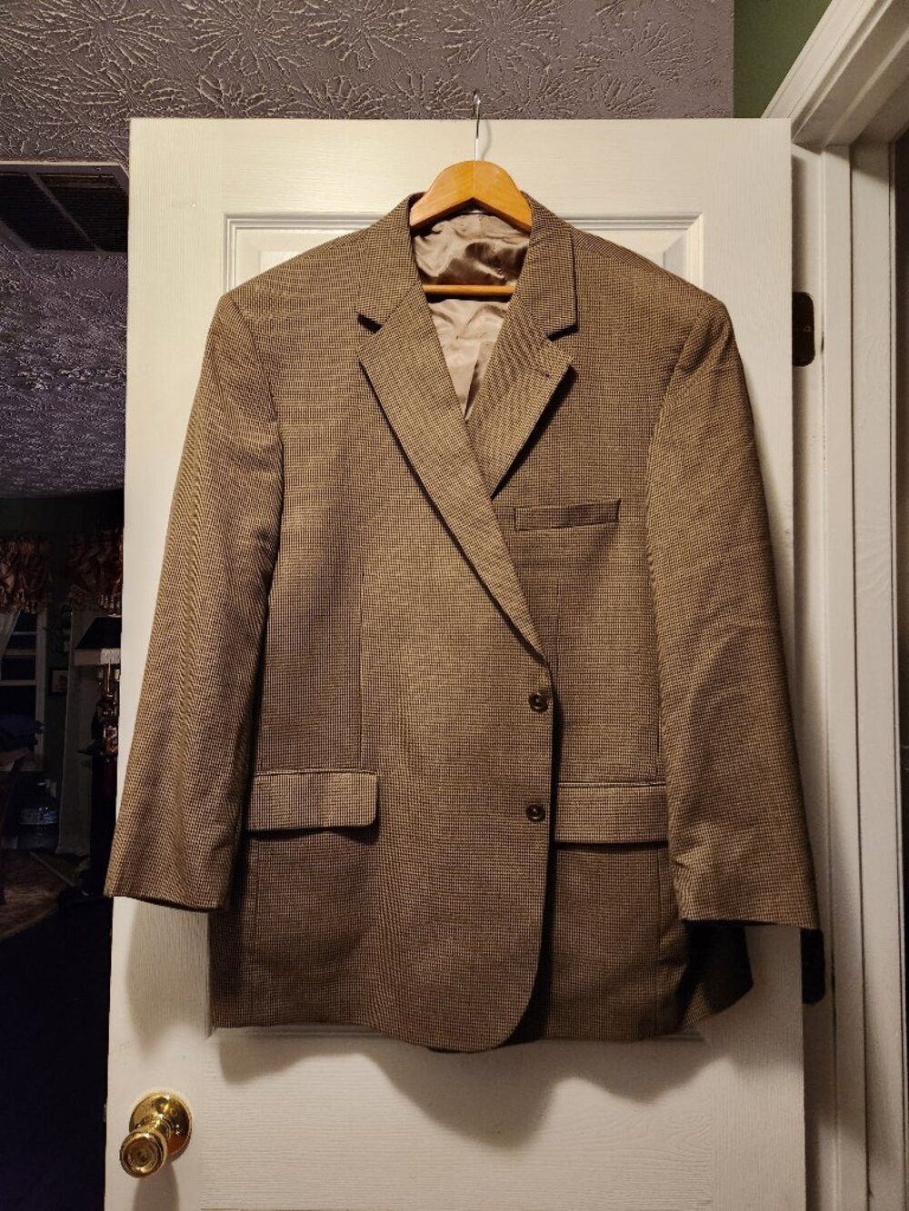 Jos. A. Bank Jos.a.bank men's brown 100%wool sport coat blazer jacket 54R Size 54R - 1 Thumbnail