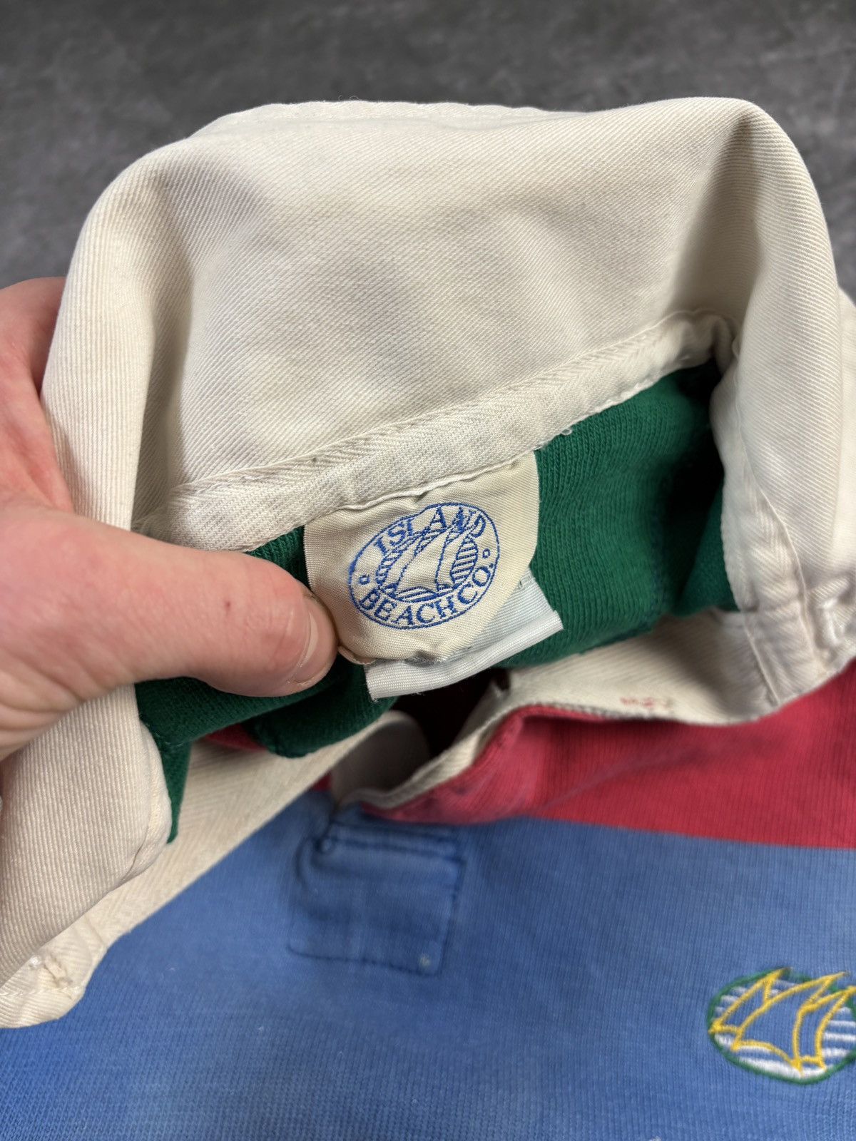 Vintage Vintage Rugby Polo Longsleeve Faded Cropped Striped 80s 90s Size US M / EU 48-50 / 2 - 4 Thumbnail