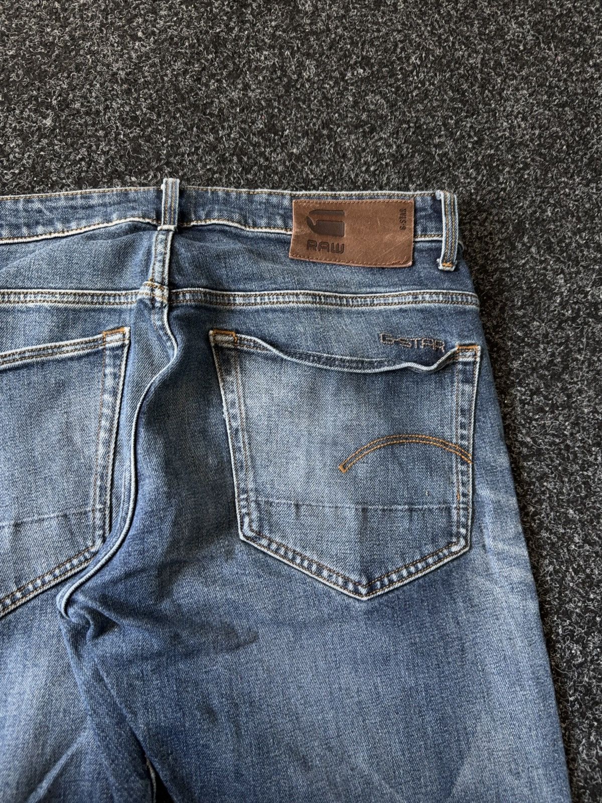 G-Star Retro Y2K 90s G-Star RAW 3301 Straight Faded Denim Jeans Size US 34 / EU 50 - 17 Thumbnail