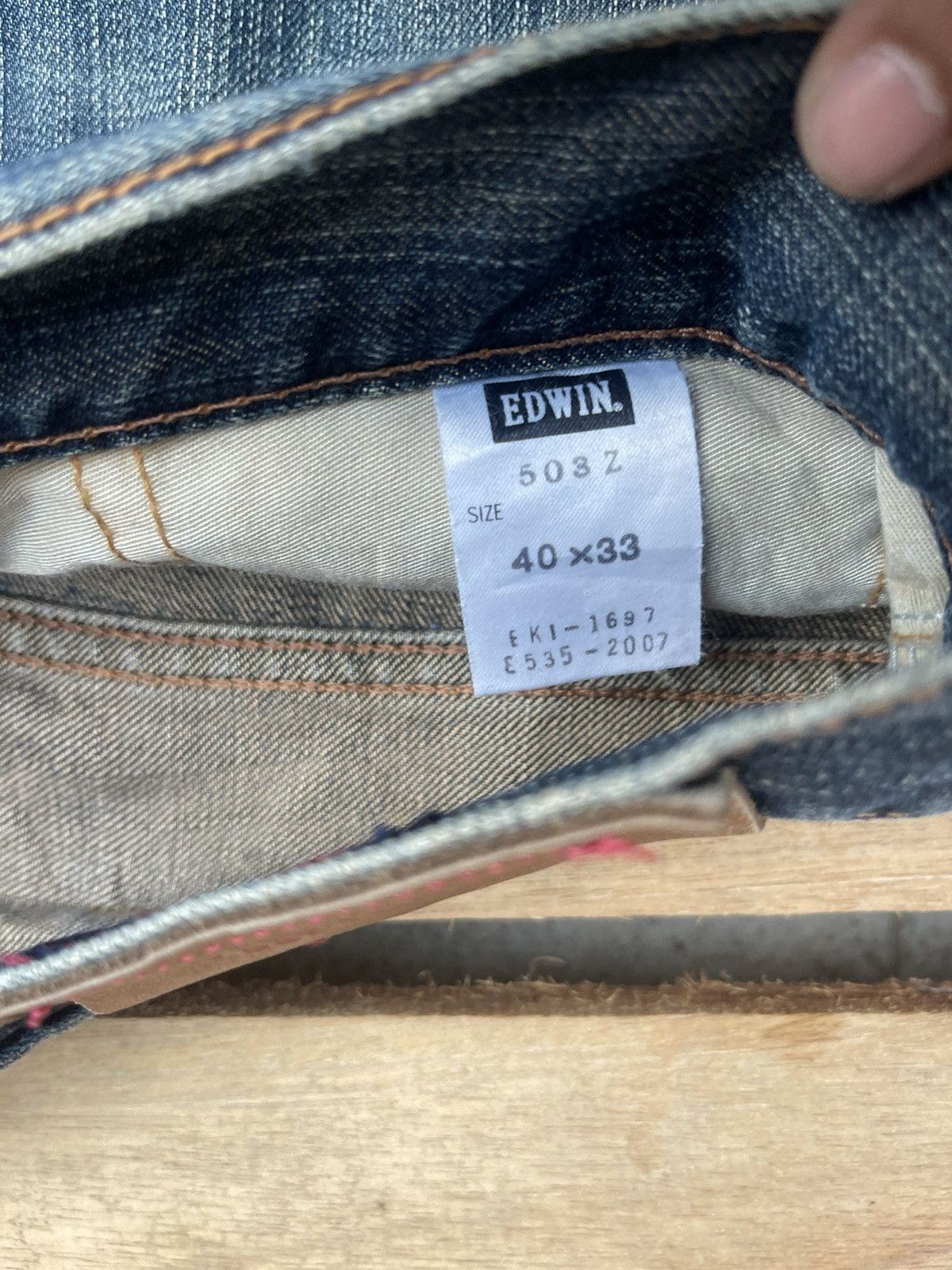 Edwin Vintage Edwin 503 Distressed Baggy Jeans Size US 40 / EU 56 - 6 Thumbnail