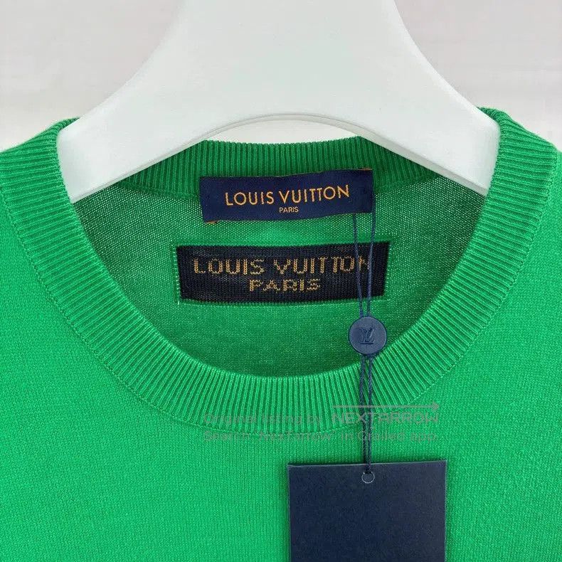 Louis Vuitton Louis Vuitton Green Logo Knit Short Sleeve. Size US M / EU 48-50 / 2 - 3 Thumbnail
