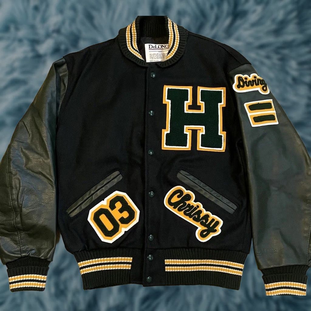 Vintage VINTAGE Physical Education Varsity Letterman Jacket S Mens S Green University School Grunge 80s 90s Football Track Size US S / EU 44-46 / 1 - 1 Thumbnail