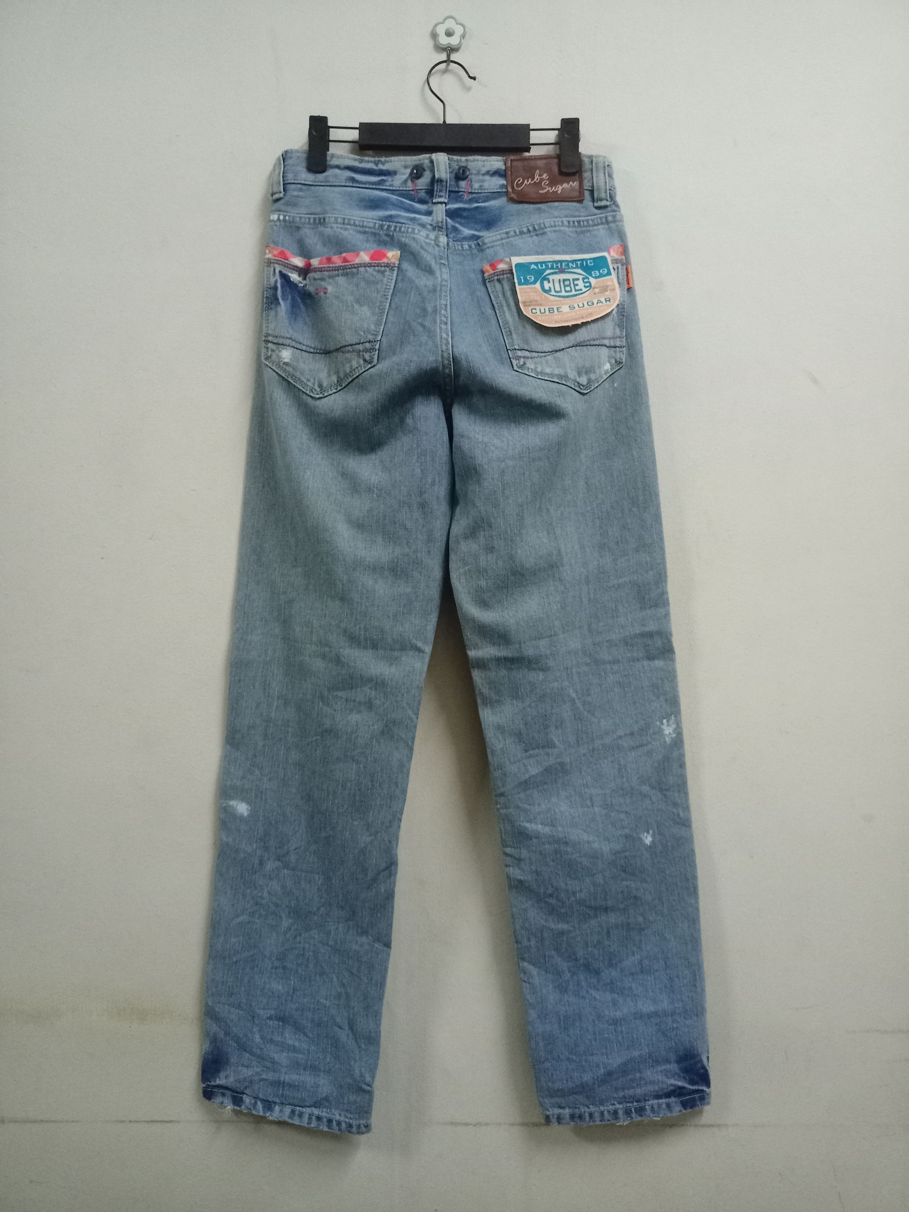 Japanese Brand Vintage Japanese Brand Workwear Loose Patched Jeans Size US 29 - 2 Thumbnail
