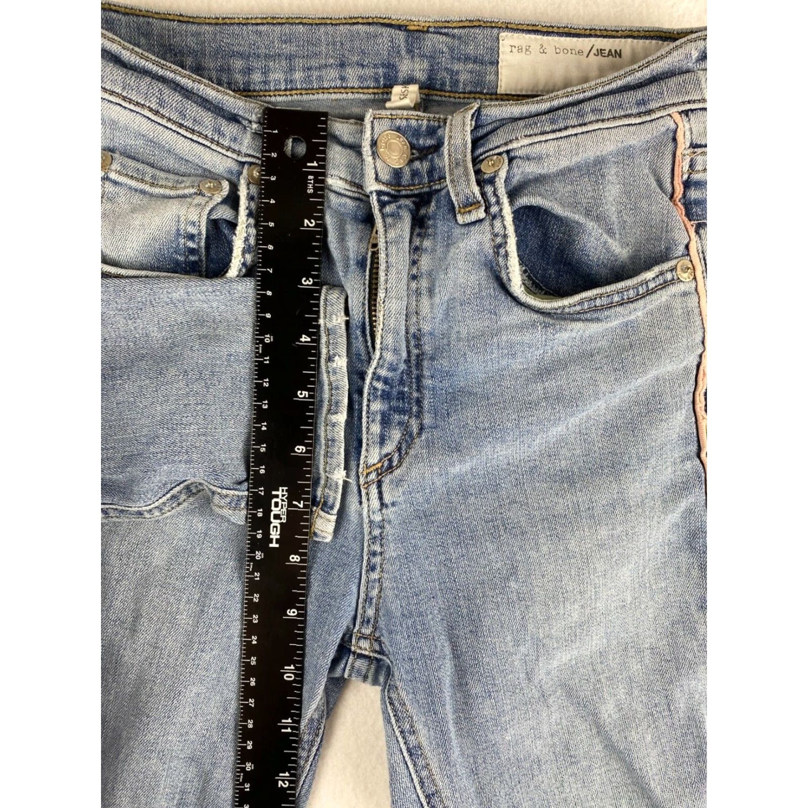 Rag & Bone Rag & Bone High Rise Skinny Jeans Womens 24 Blue Denim USA Made Distressed Jeans Women 24 Blue Distressed Denim Modern 90s Mens? Size 42" / US 20 - 5 Thumbnail