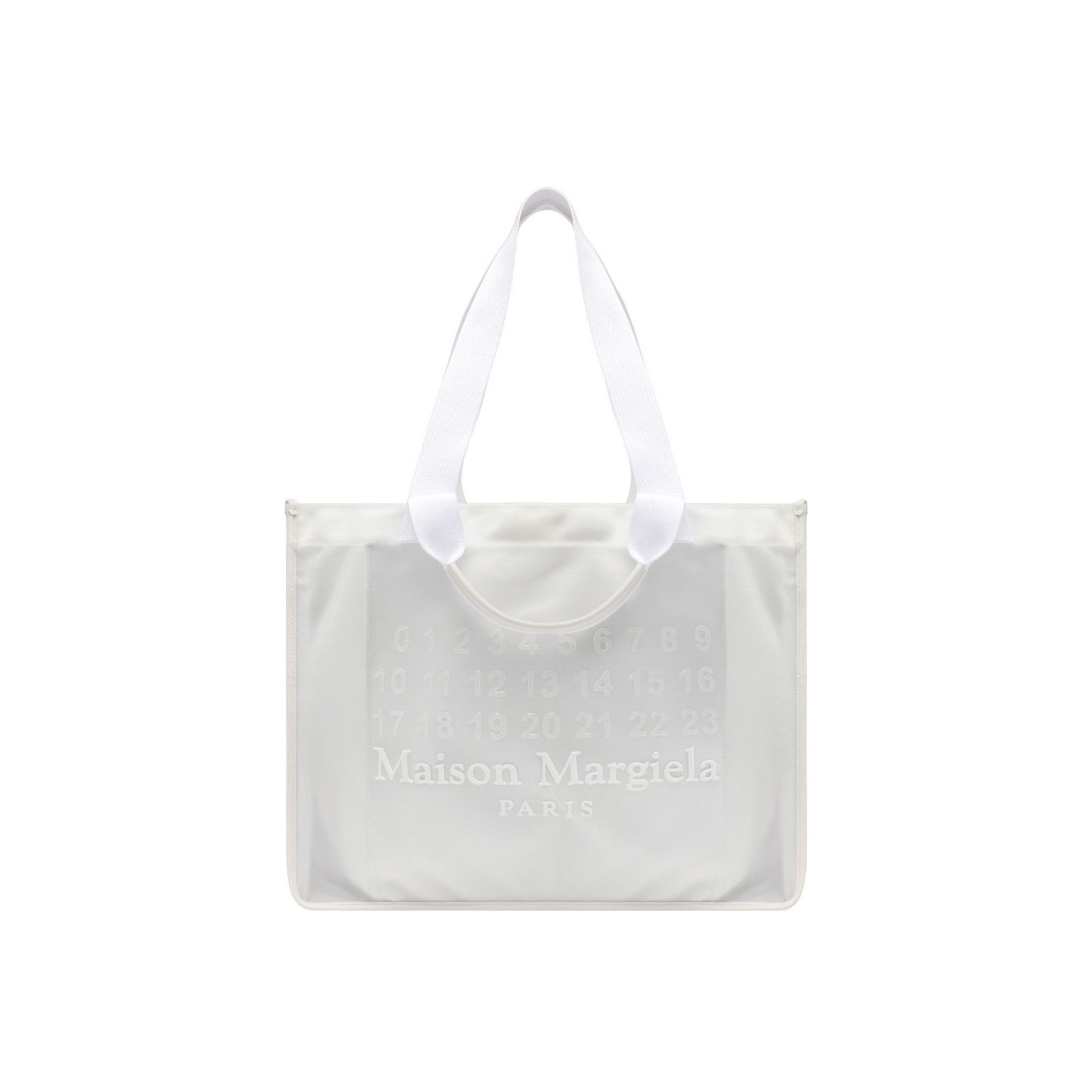 MAISON MARGIELA Cabas Large $1835 White Nylon Shopping Bag N