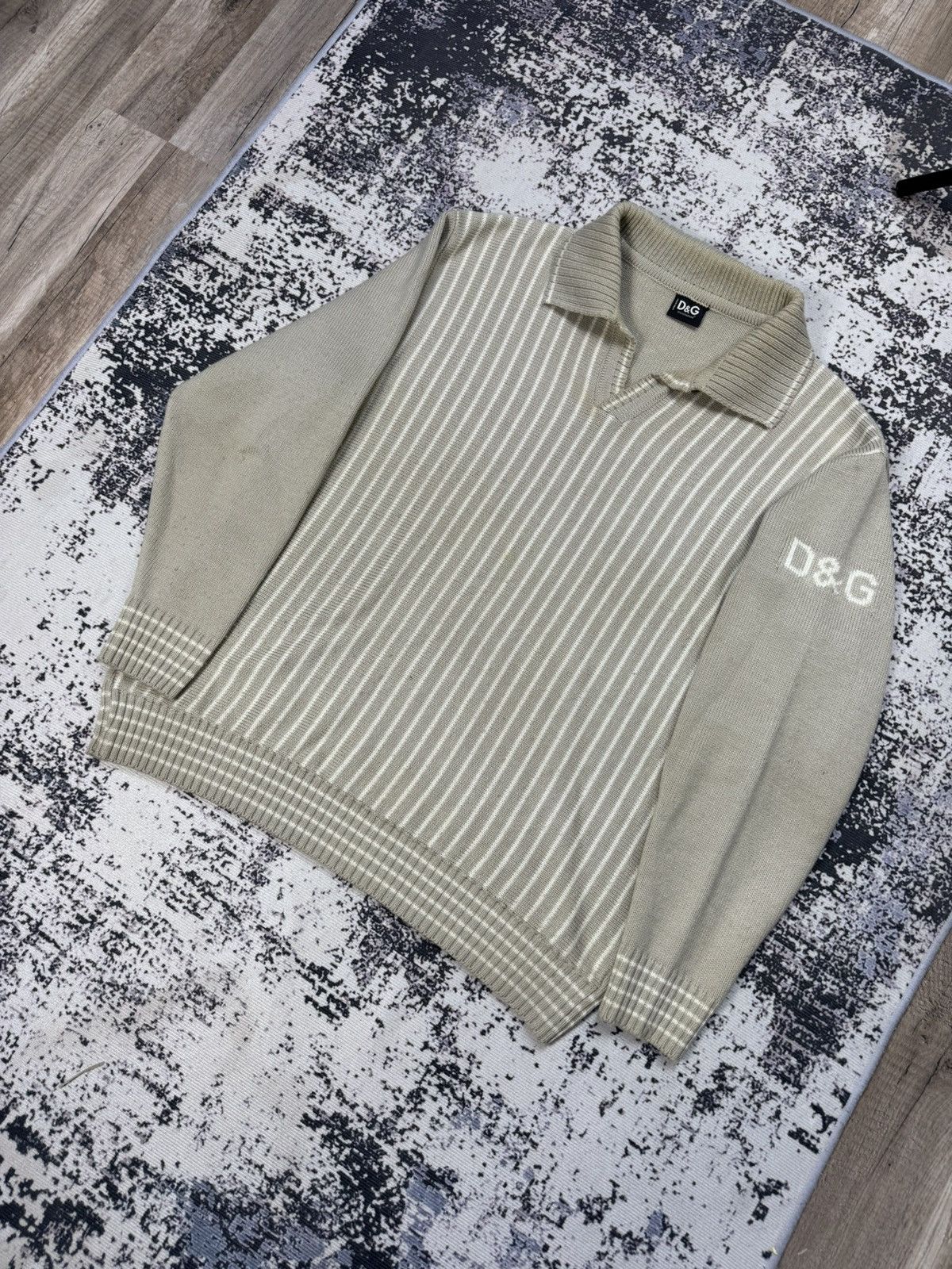 Designer × Dolce & Gabbana × Vintage Dolce Gabbana Jumper Vintage Beige logo L Size US L / EU 52-54 / 3 - 2 Thumbnail