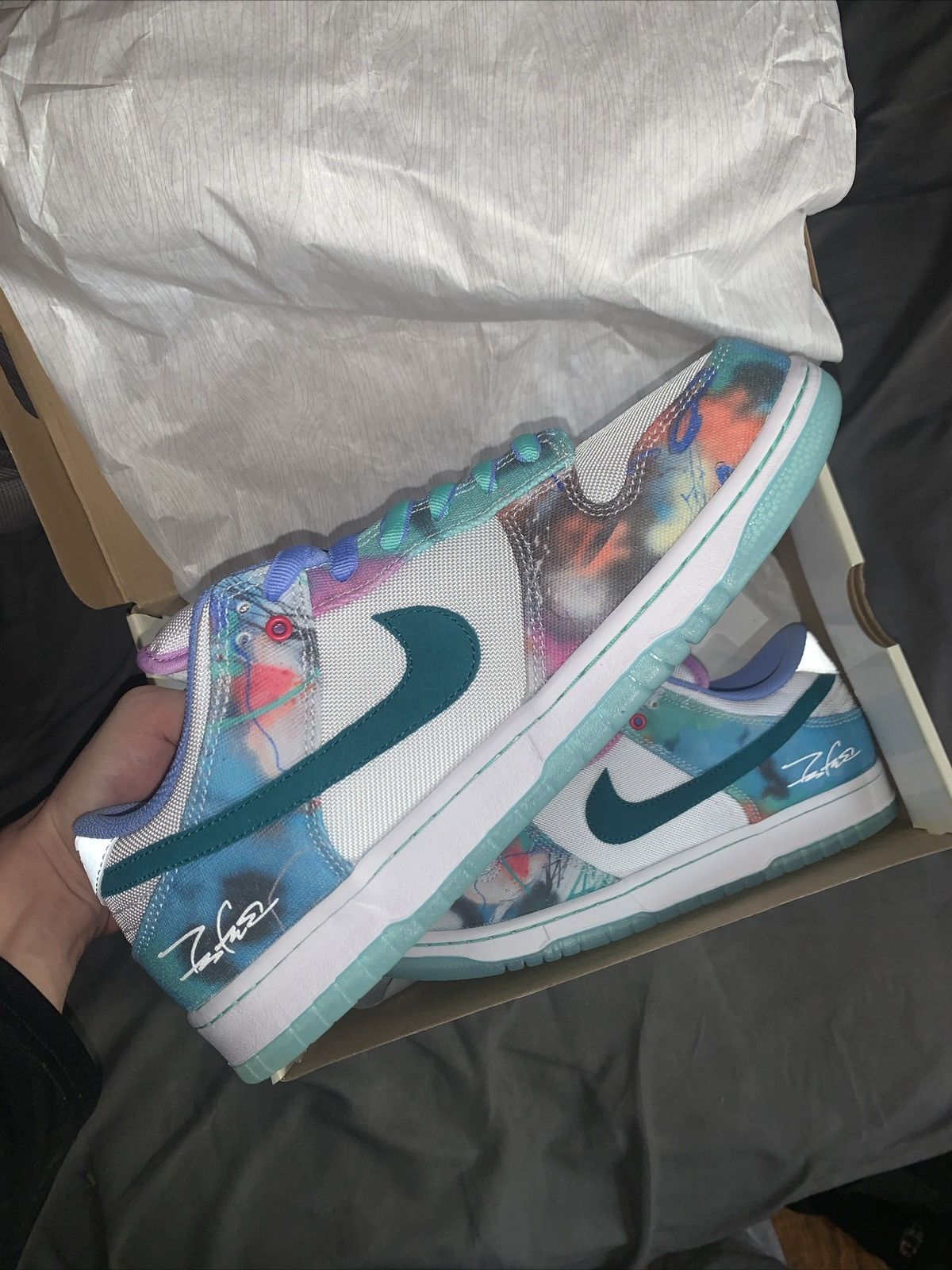 Nike Nike Sb Dunk low Futura Laboratories Bleached Aqua Size US 10.5 / EU 43-44 - 4 Thumbnail