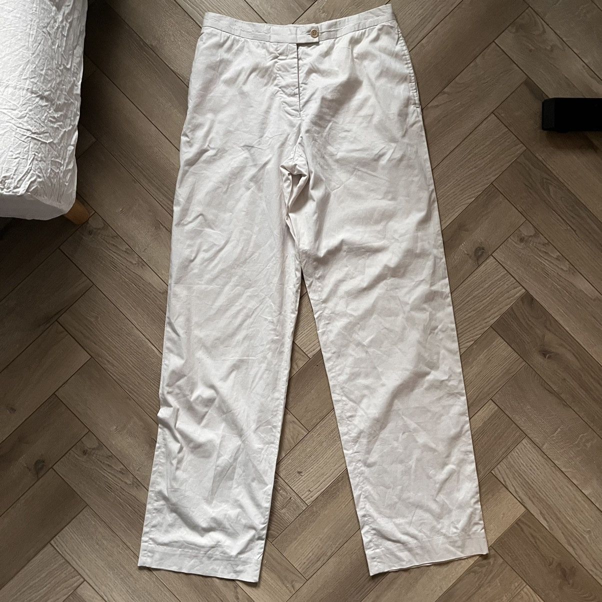 Helmut Lang Helmut Lang Vintage Archive Early 90s Cream Trousers Size 28" / US 6 / IT 42 - 1 Thumbnail