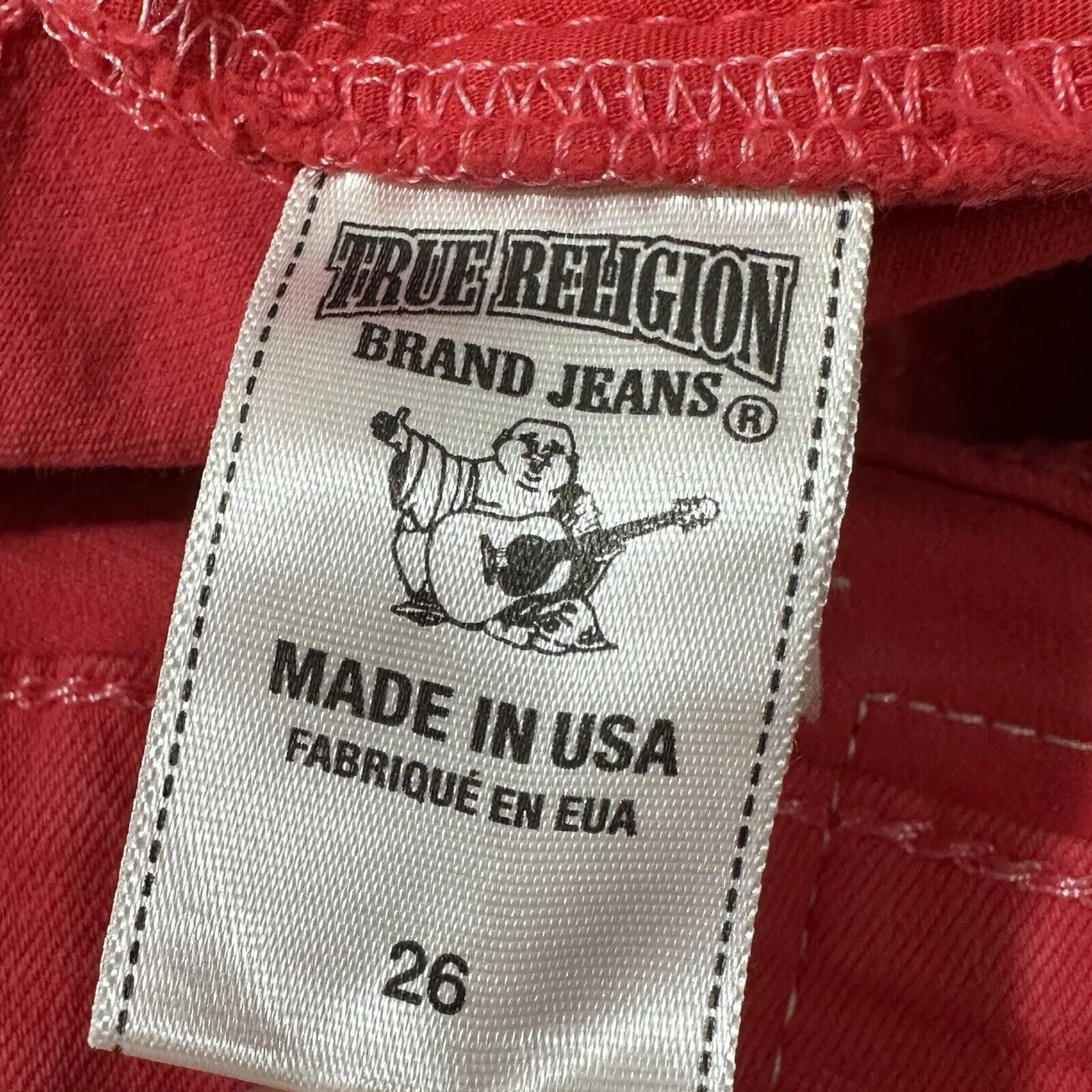 True Religion True Religion 26 Red Mid Rise Skinny Jeans 27" Inseam Size 27" / US 4 / IT 40 - 5 Thumbnail