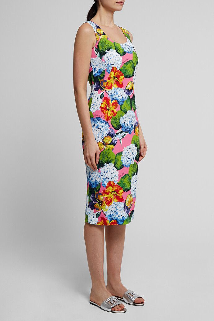Dolce & Gabbana o1y0825 Midi Dress in Multicolor Size S / US 4 / IT 40 - 3 Thumbnail