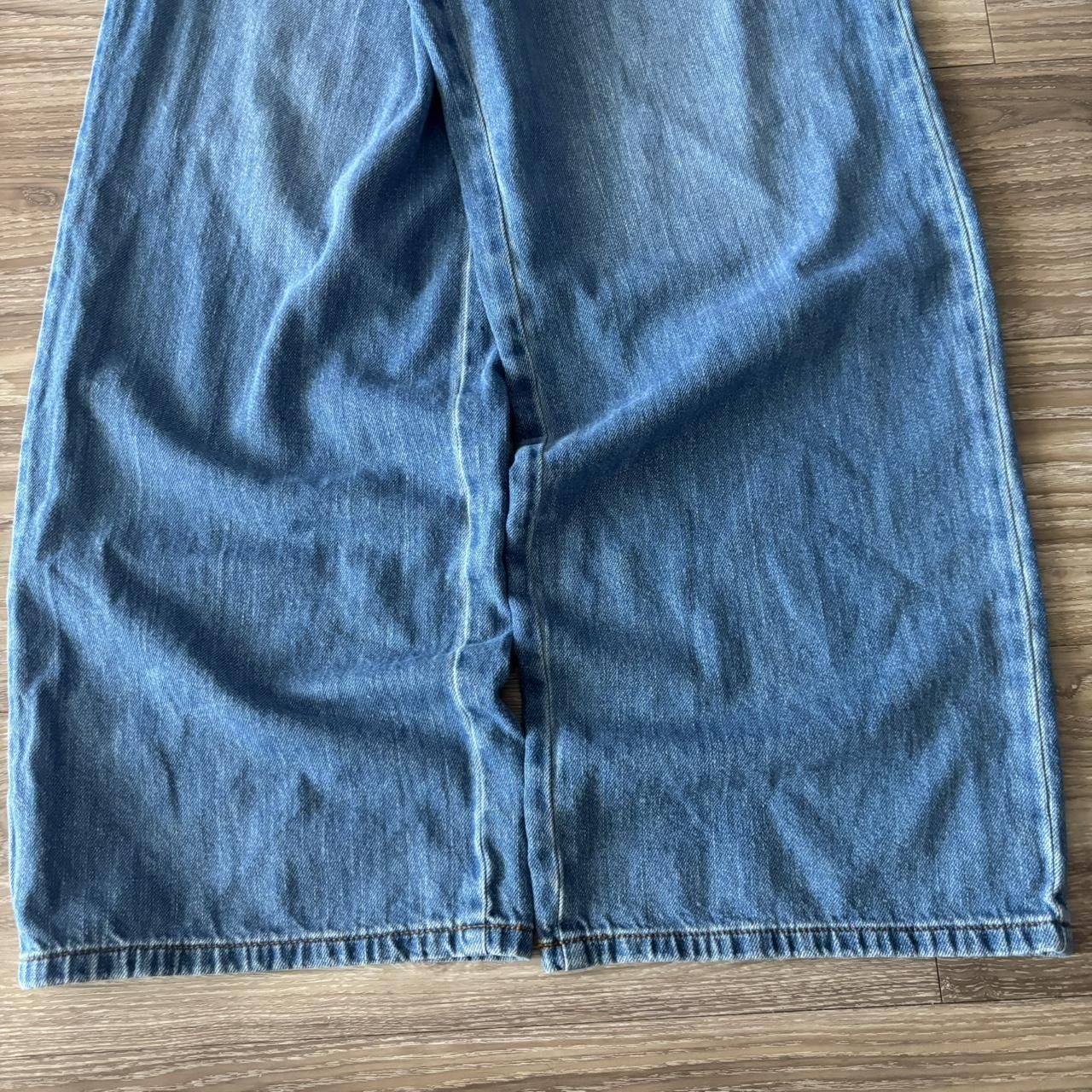 Japanese Brand Crazy Vintage Y2K/2000s Baggy Wide Leg Skater Style Denim Jeans! 33x32 Size US 33 - 6 Thumbnail