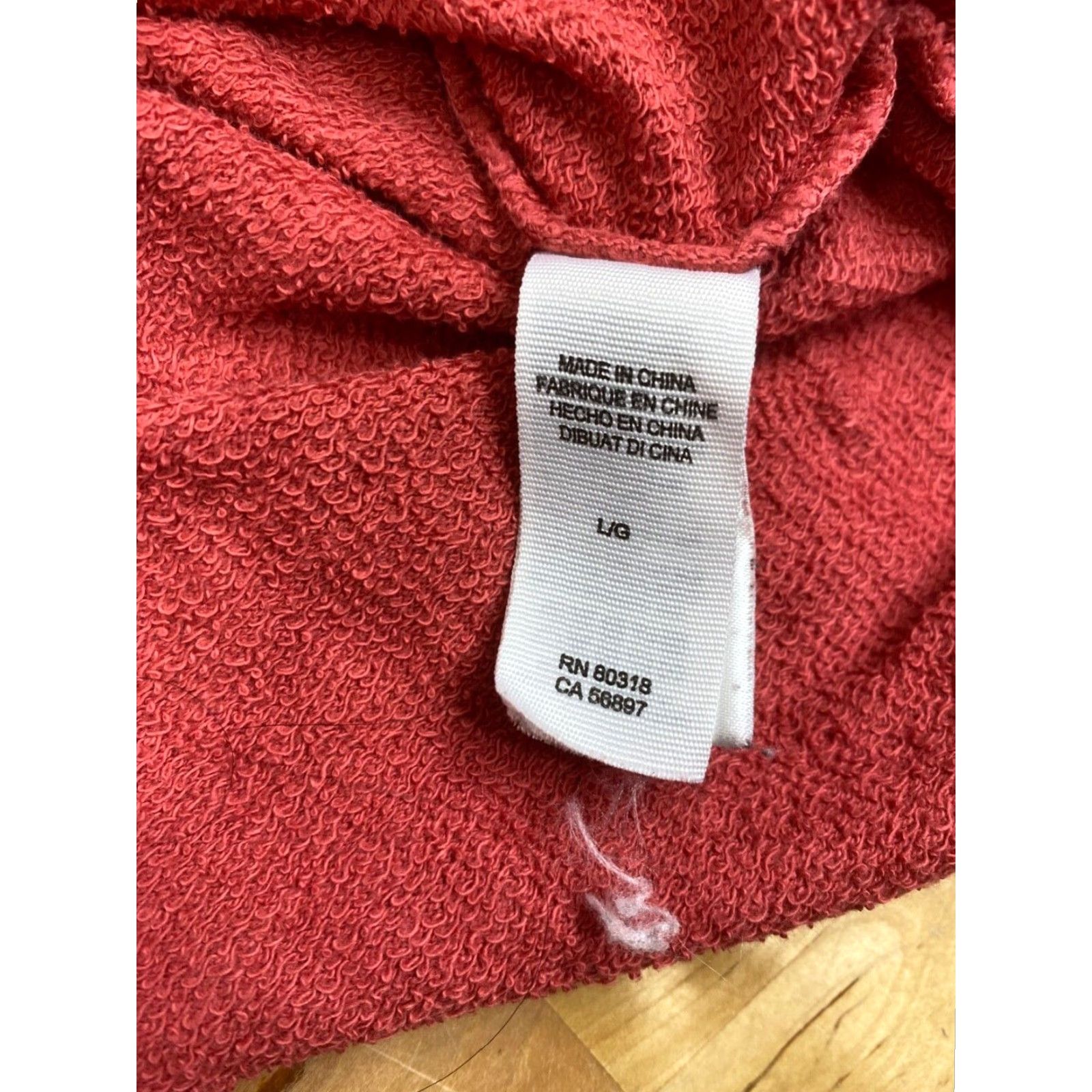 Lucky Brand Lucky Brand Athletics Hoodie Mens L Red Orange Pullover Casual #7878 Size US L / EU 52-54 / 3 - 6 Thumbnail