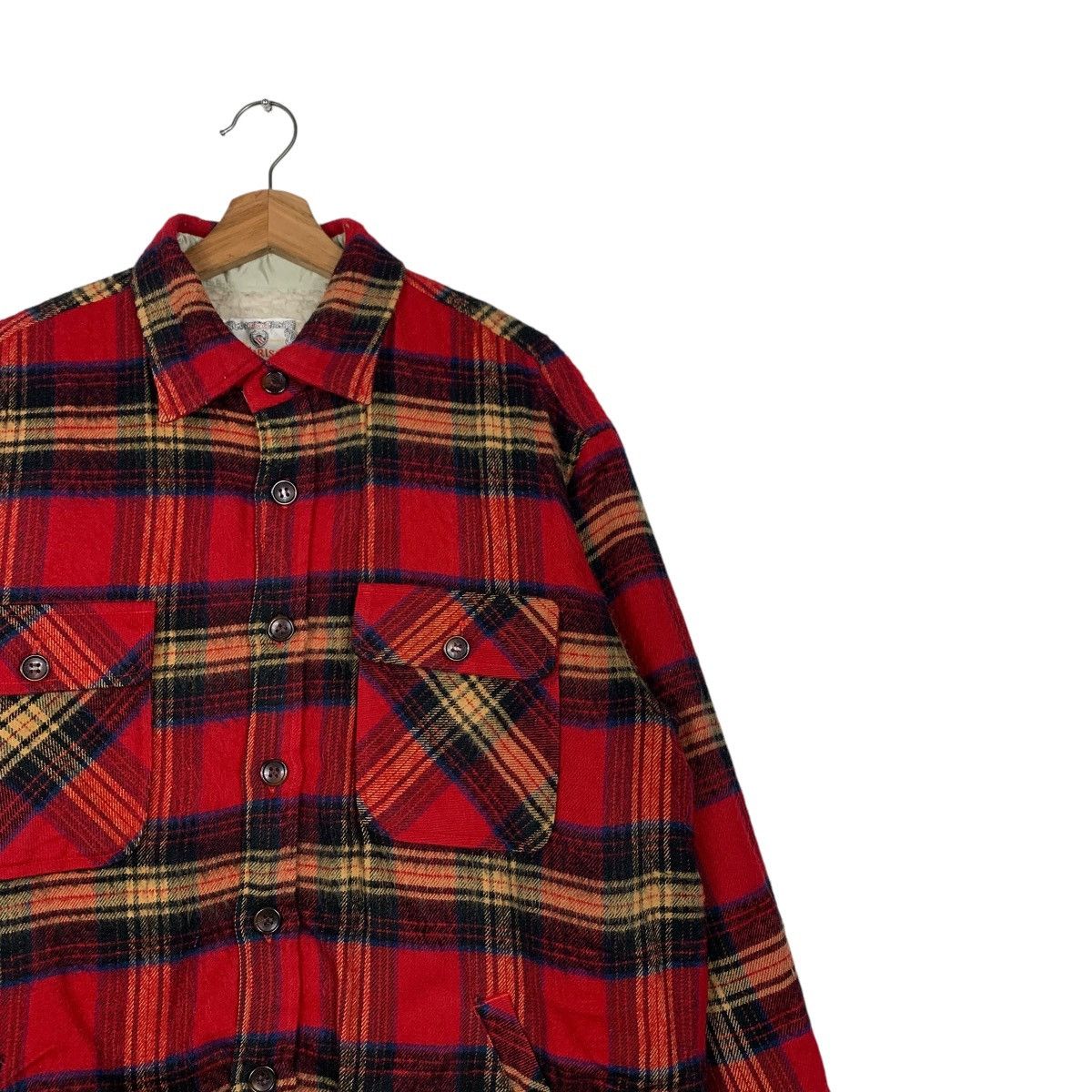 Flannel GARRISON Red Tartan Work Flannel Jacket #2112-C92 Size US M / EU 48-50 / 2 - 5 Thumbnail
