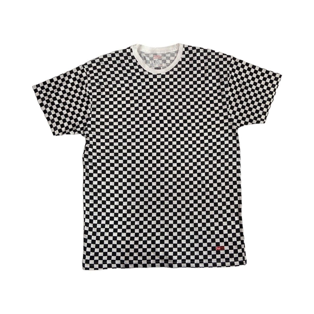 Supreme x hanes checkered shirt sales
