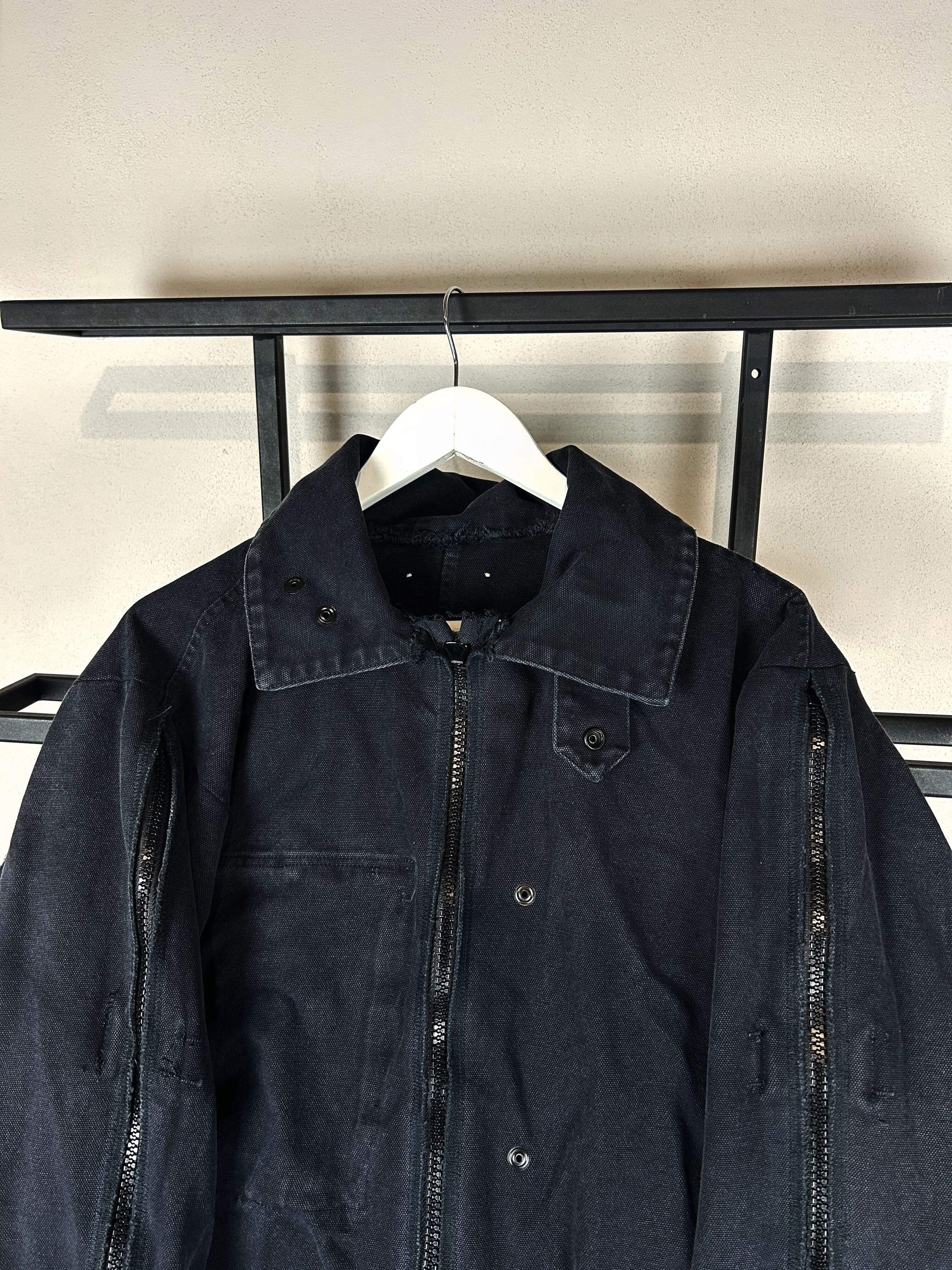 Yohji Yamamoto Distressed Black Cropped Jacket Zip Sleeve Grunge Punk Y2K Size US XL / EU 56 / 4 - 6 Thumbnail