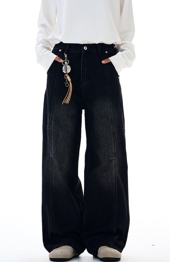 Japanese Brand Men's American high street retro distressed straight jeans Size US 32 / EU 48 - 2 Thumbnail