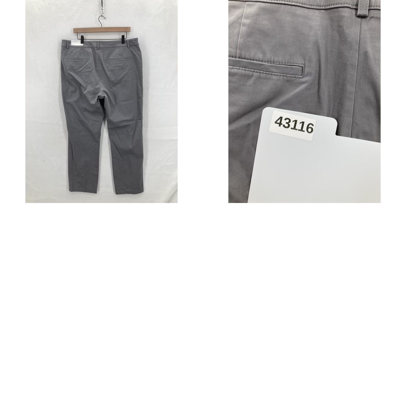 Loft VINTAGE LOFT Outlet Pants Womens 16 Gray Slim Straight Chino Stretch Twill Office Career Size 38" / US 16 / IT 52 - 9 Thumbnail
