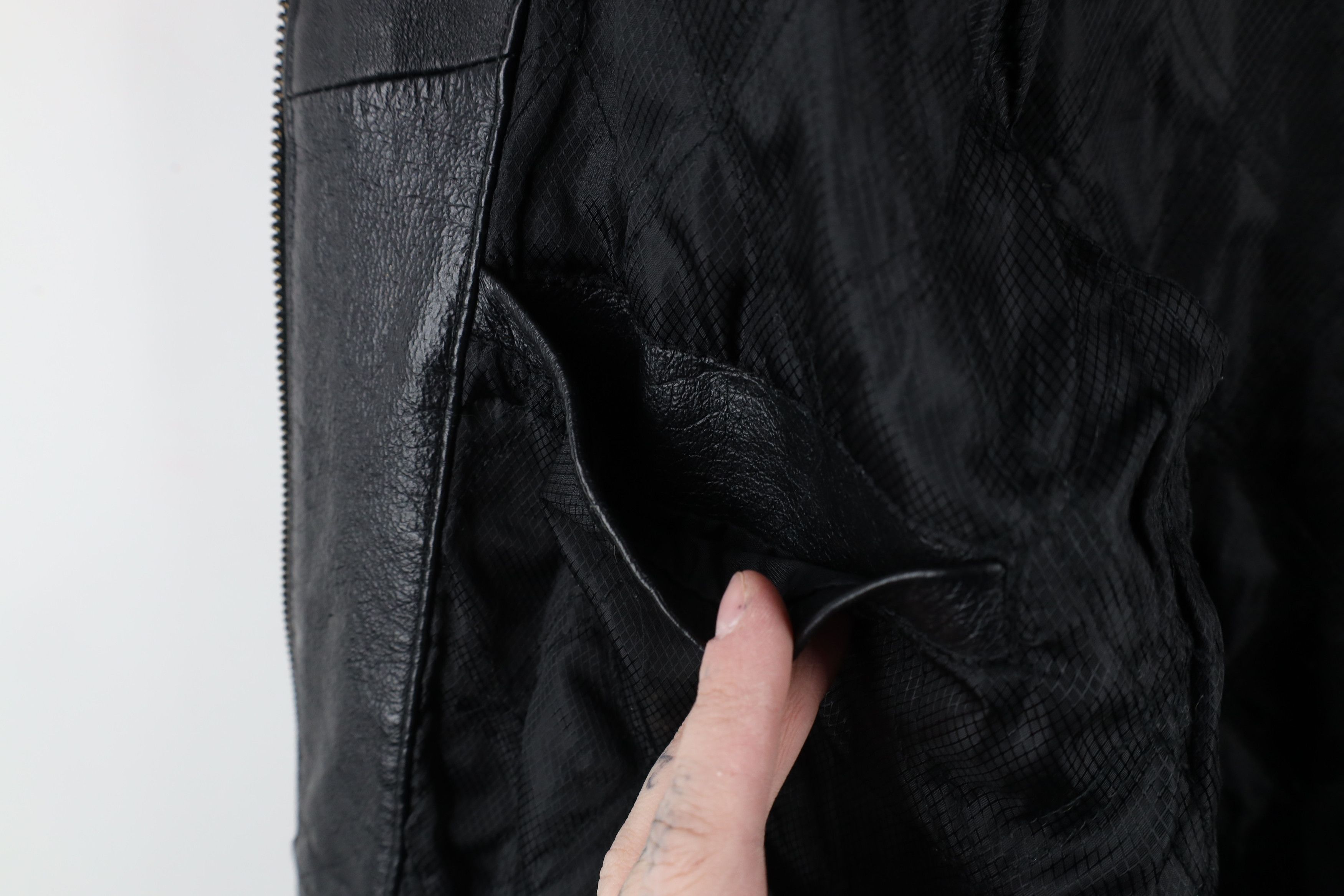 Vintage Vintage 90s Streetwear Quilted Leather Full Zip Jacket Size M / US 6-8 / IT 42-44 - 11 Thumbnail