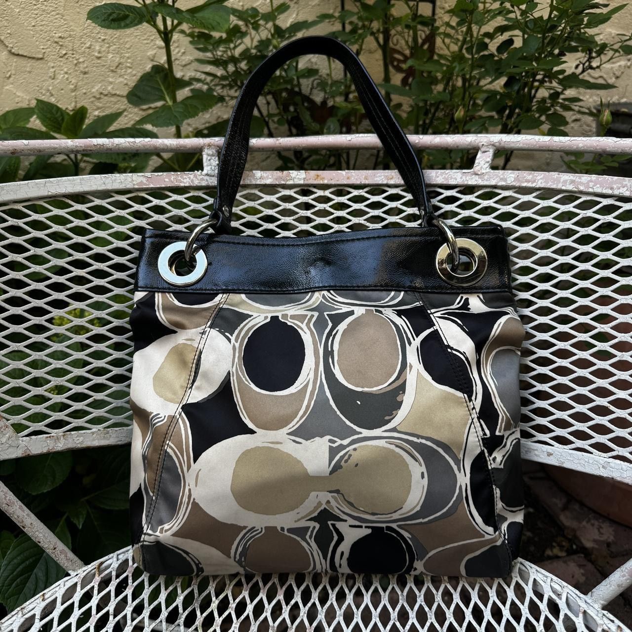Coach Satin Coach Monogramed Convertible Tote Size ONE SIZE - 2 Thumbnail