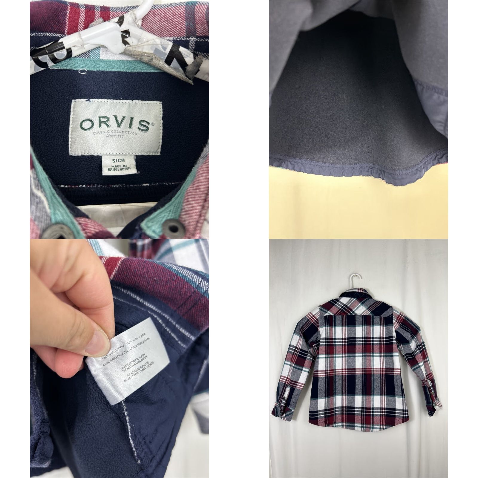 Orvis Orvis Womens Small Snap Shacket Red Blue Plaid Shirt Jacket Size S / US 4 / IT 40 - 8 Thumbnail