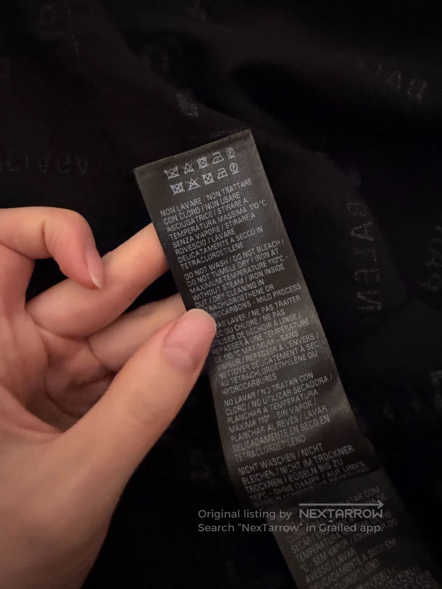 DEFEND PARIS balenciaga black long sleeve shirt with print. Size US XS / EU 42 / 0 - 5 Thumbnail