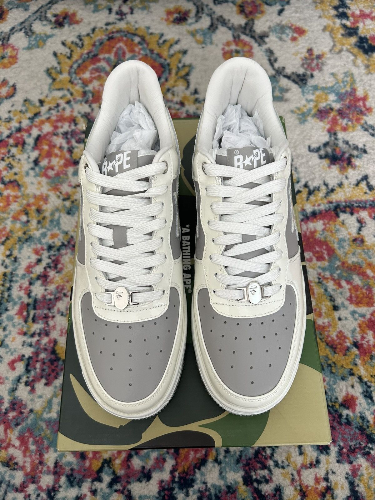 Bape A Bathing Ape Bape sta Low #6 Gray - 1K30191328 - US11 Size US 11 / EU 44 - 4 Thumbnail