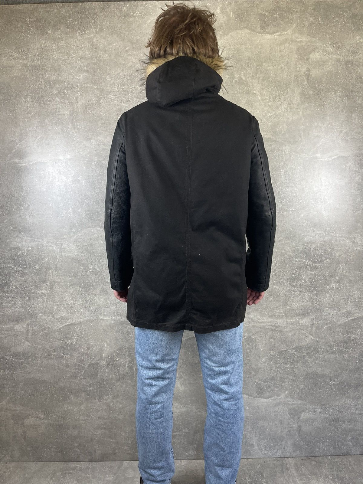 John Varvatos Archive John Varvatos USA Leather/Wax Cotton Parka Jacket Size US M / EU 48-50 / 2 - 6 Thumbnail