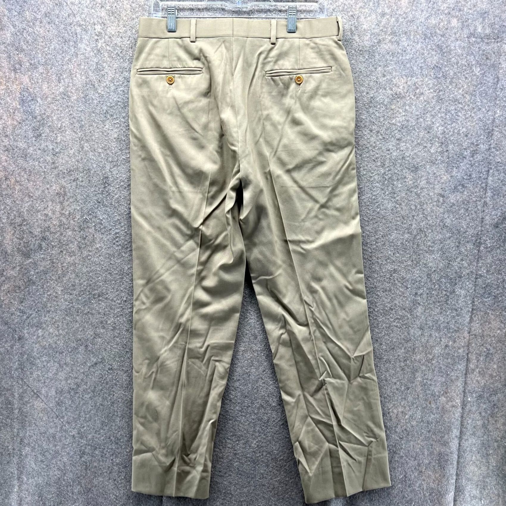 Brooks Brothers Brooks Brothers Pants Men 32x32 Khaki Chino Pleated Tan Beige Trousers Regent Casual Formal Workwear) Size US 32 / EU 48 - 2 Thumbnail