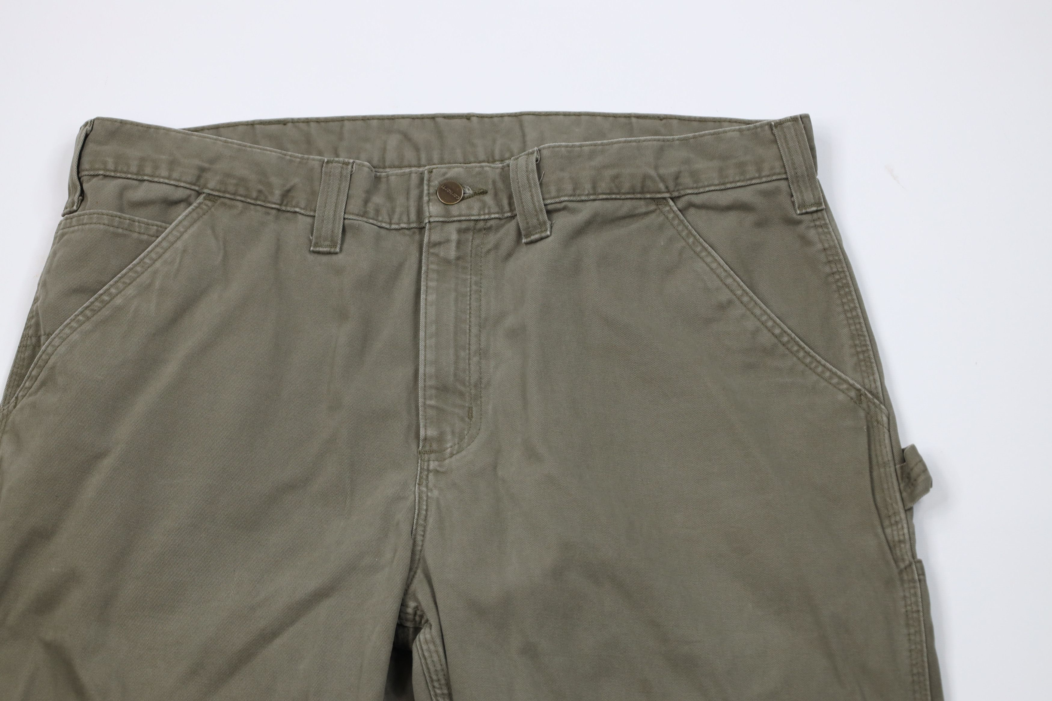 Carhartt Vintage Carhartt Wide Leg Dungaree Pants Army Green Size US 38 / EU 54 - 2 Thumbnail