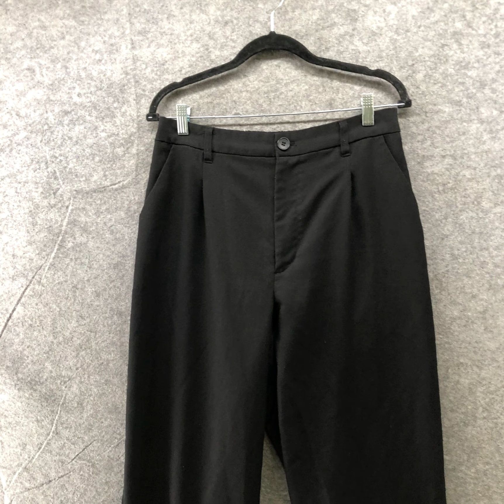H&M H&M High Rise Wide Leg Dress Pants Womens 10 Black Stretch Dress Pants Size 32" / US 10 / IT 46 - 3 Thumbnail
