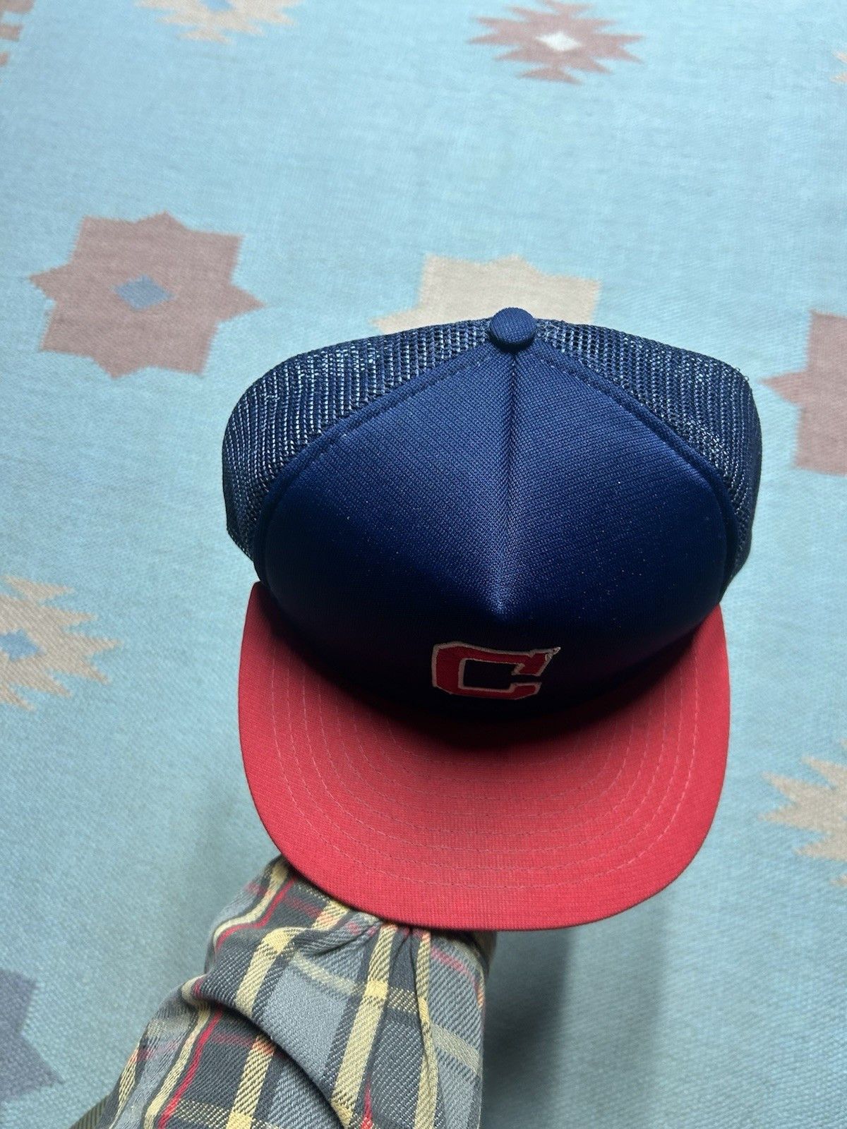 Vintage Vintage 80s trucker hat Cleveland Indians plain logo MLB Size ONE SIZE - 3 Thumbnail