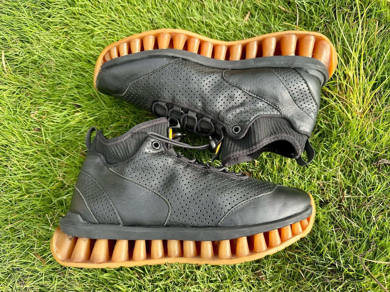 Z Zegna Authentic Zegna Black TechMerino A-Maze Sneakers Size US 7 / EU 40 - 2 Thumbnail