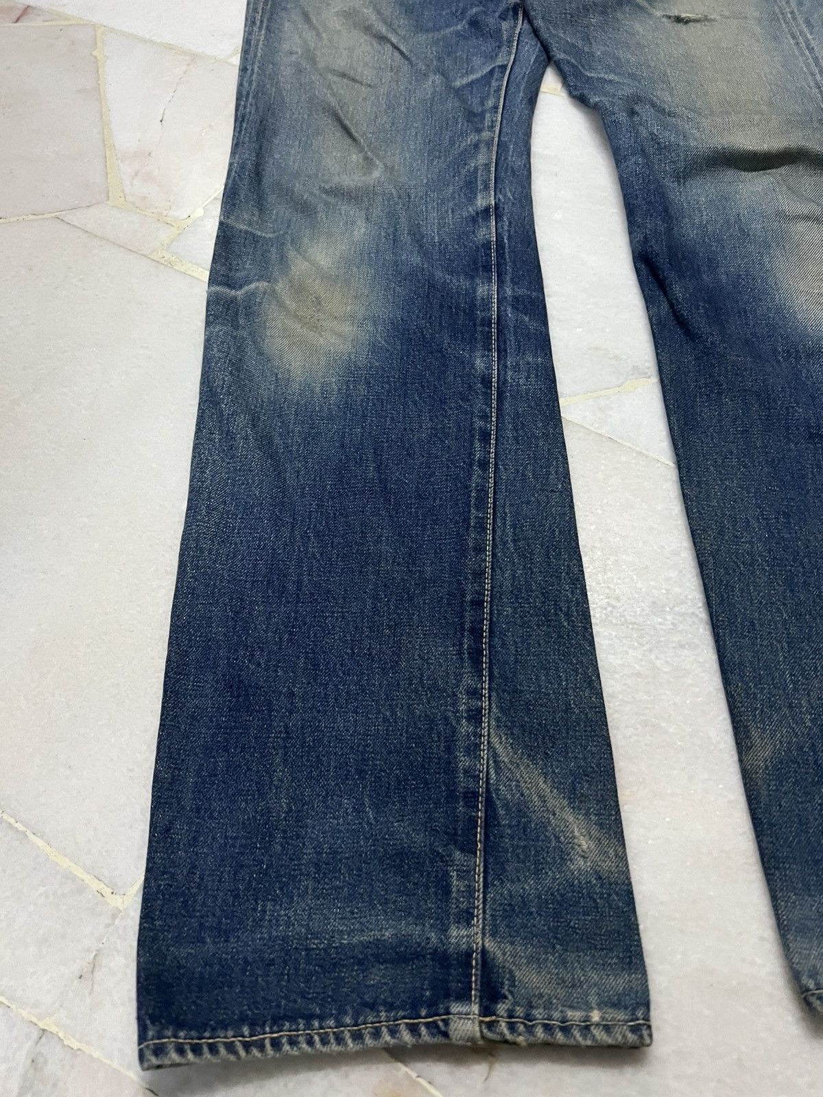 If Six Was Nine × Japanese Brand × Spellbound 💥90’s💥Vintage Spellbound Distress Selvedge Mud Wash Jeans Size US 31 - 4 Thumbnail