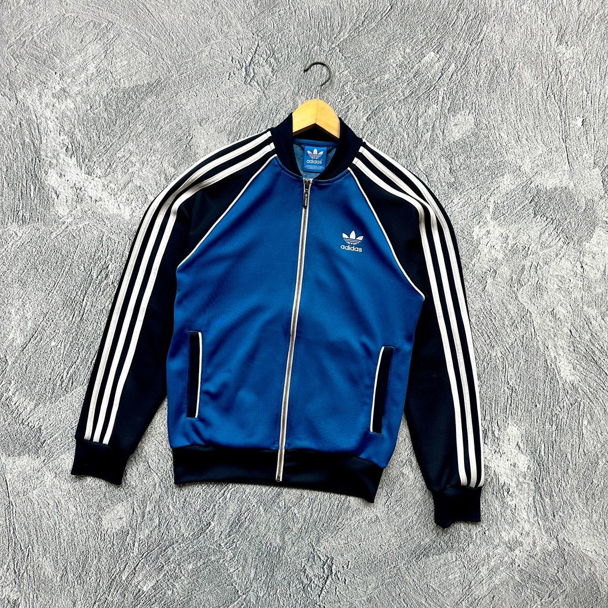 Adidas Mens Adidas Full Zip Light Bomber Jacket Blue Size US S / EU 44-46 / 1 - 3 Thumbnail