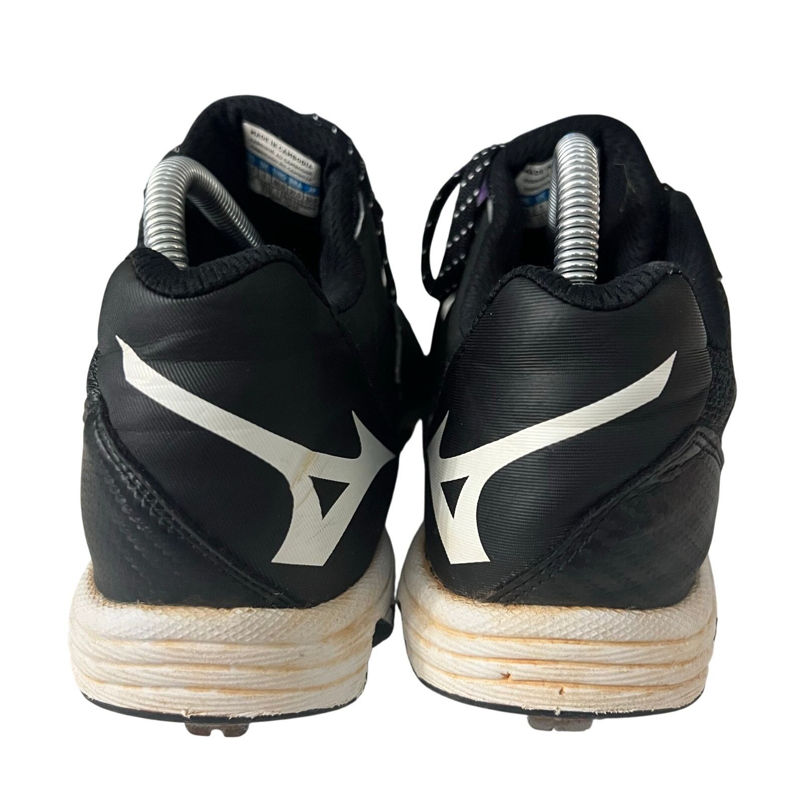Mizuno Mizuno Men Metal Baseball Cleats 9.5 Black White 11GM195009 Size US 9.5 / EU 42-43 - 6 Thumbnail
