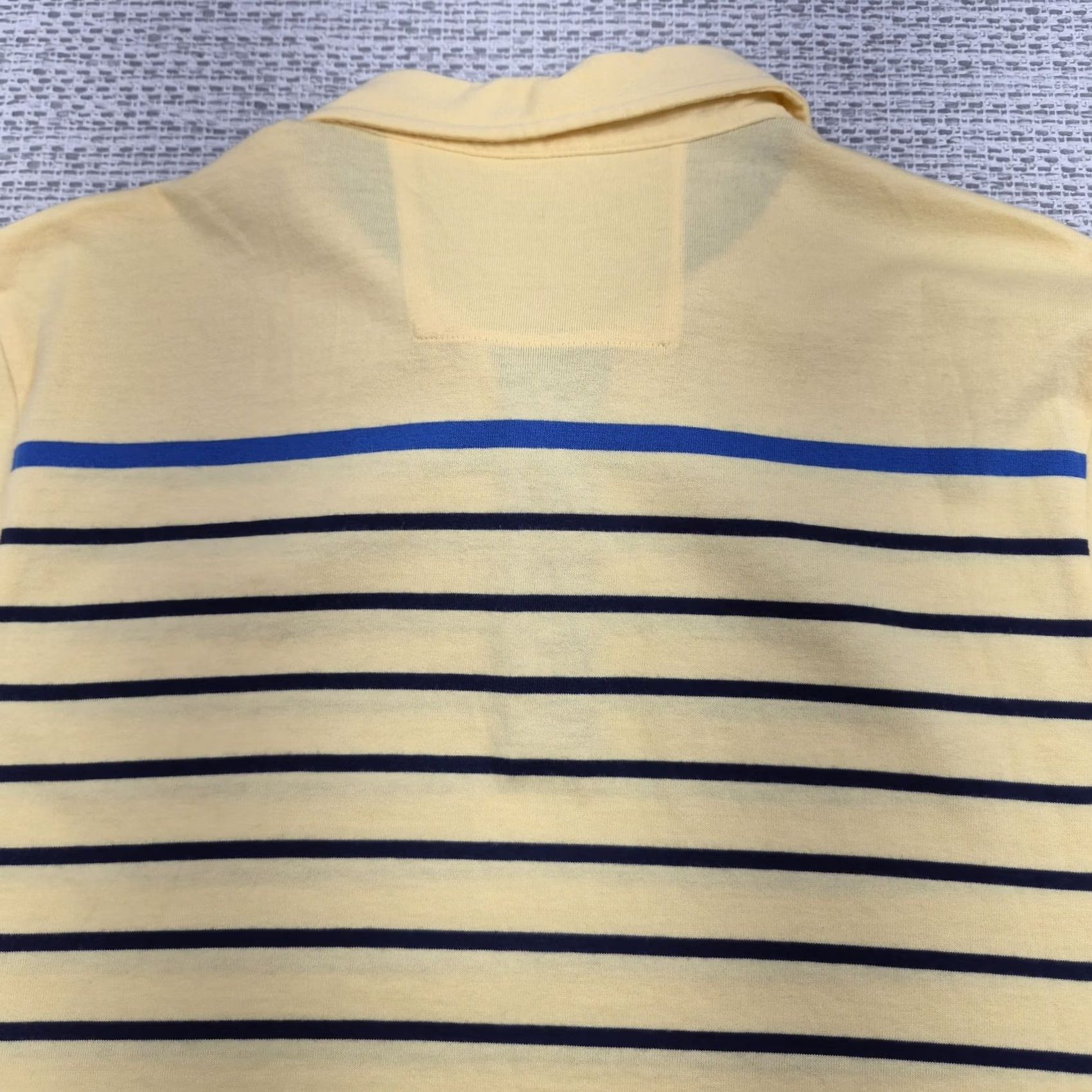 Vintage Giordano Polo Shirt Mens Large Yellow Stripe Tapered Fit Cotton Knit Casual Shirt Size US L / EU 52-54 / 3 - 7 Thumbnail