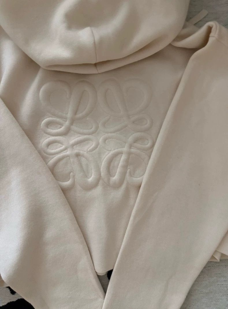 LOEWE Embossed logo wool coat