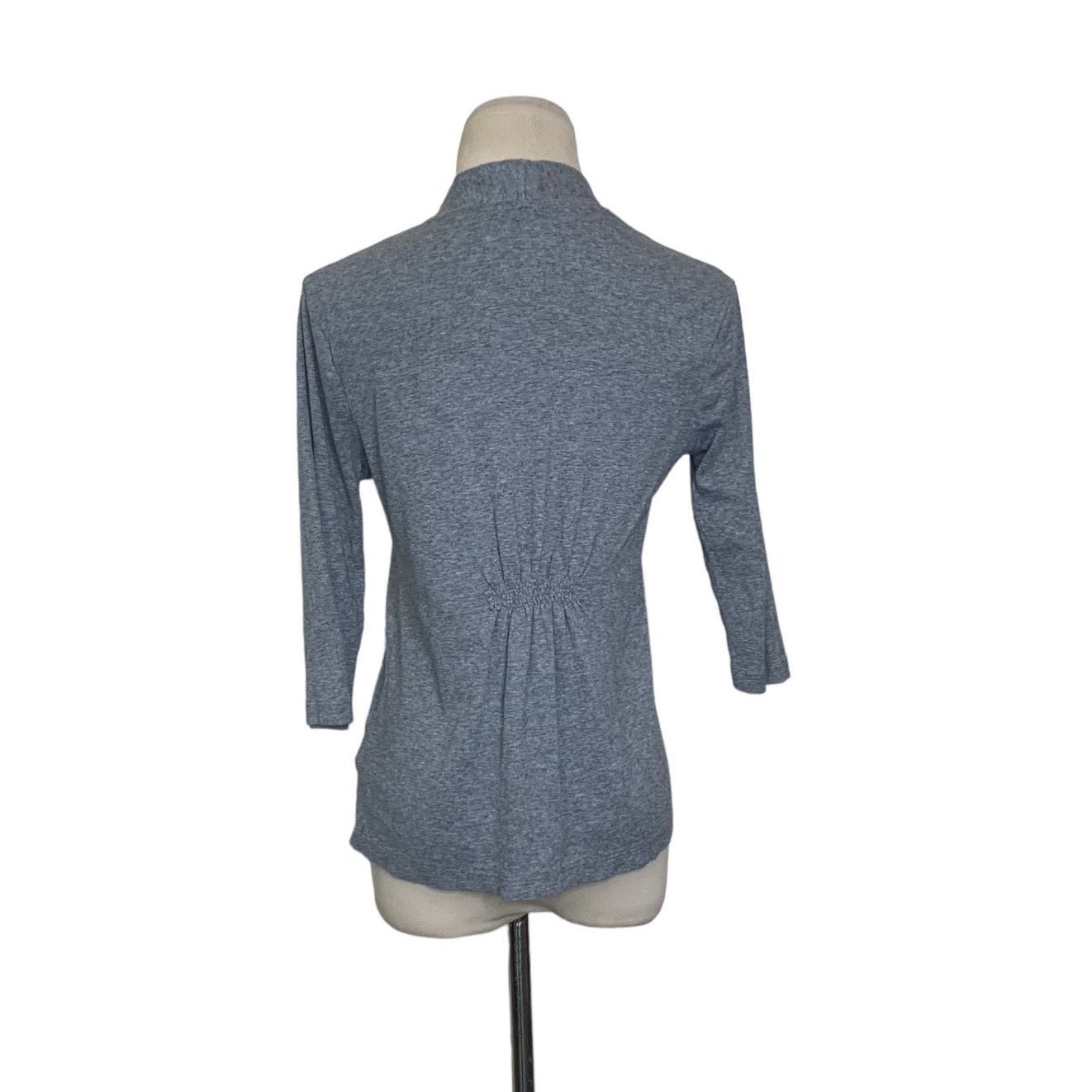 Sonoma Sonoma gray 3/4 sleeves open front cardigan size PS Size S / US 4 / IT 40 - 2 Thumbnail