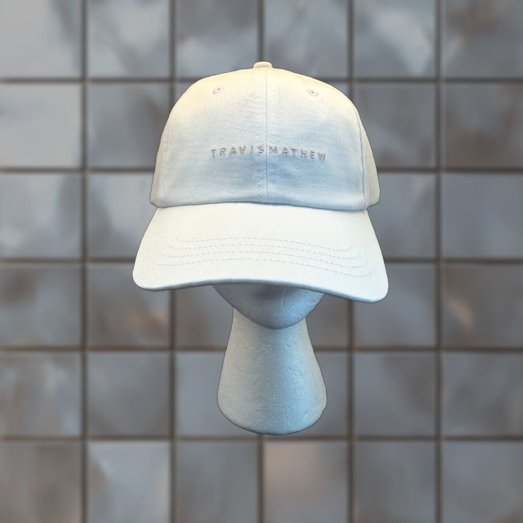 TravisMathew Travis Mathew Golf Hat Dad Cap Adjustable One Size White Mens Size ONE SIZE - 1 Thumbnail