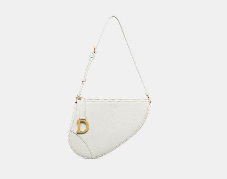 Dior o1w1db10225 Size: OS / S5909CC Saddle Rodeo Pouch in White Size ONE SIZE - 2 Thumbnail
