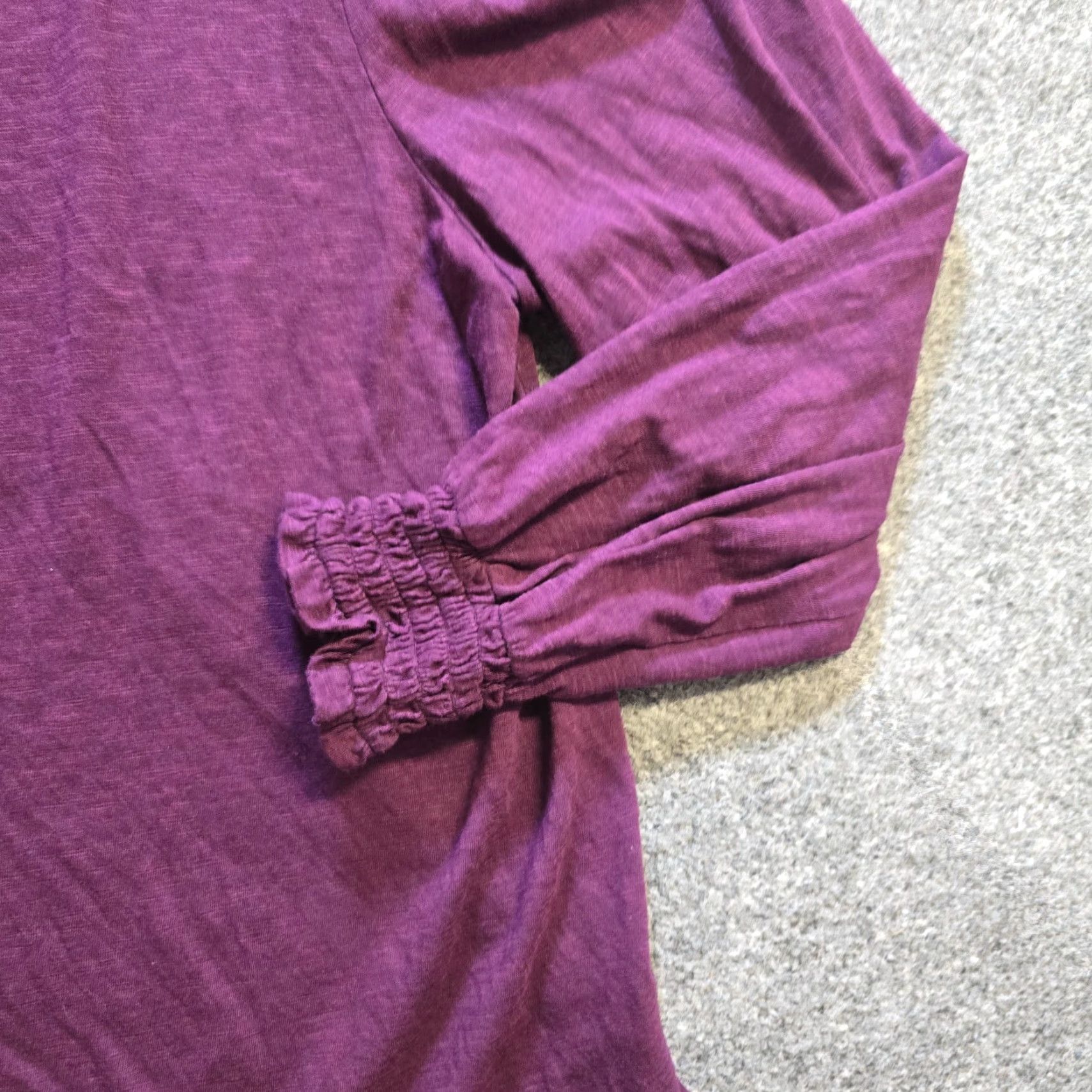 J. Jill J Jill Top Womens XL Purple Long Sleeve Slub Knit Texture Capsule Basic Shirt Size XL / US 12-14 / IT 48-50 - 4 Thumbnail