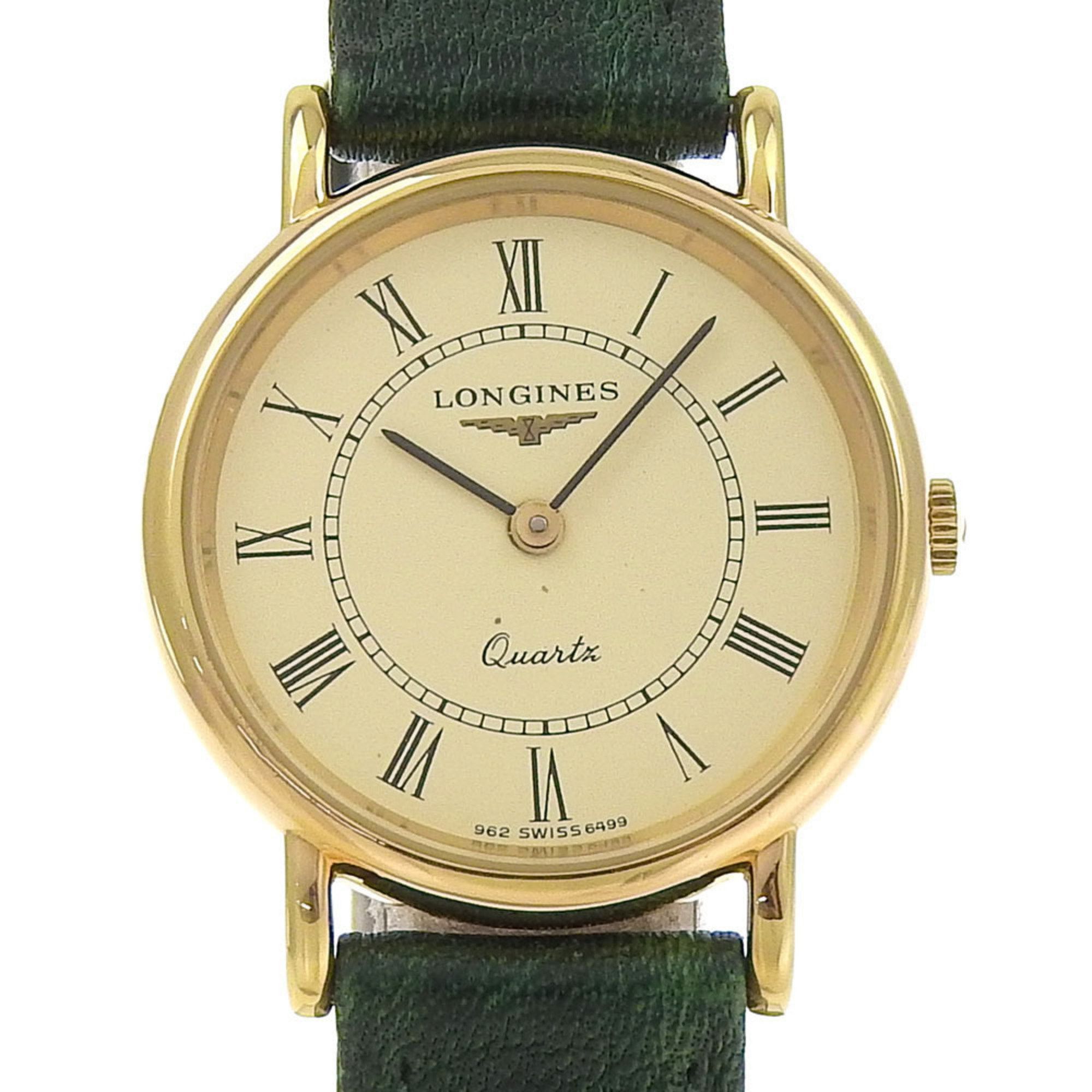 Longines Dolce Vita Round Watch L5.174.4 Stainless Steel Quartz Analog Display Orange Dial Ladies in Gold, Women's
