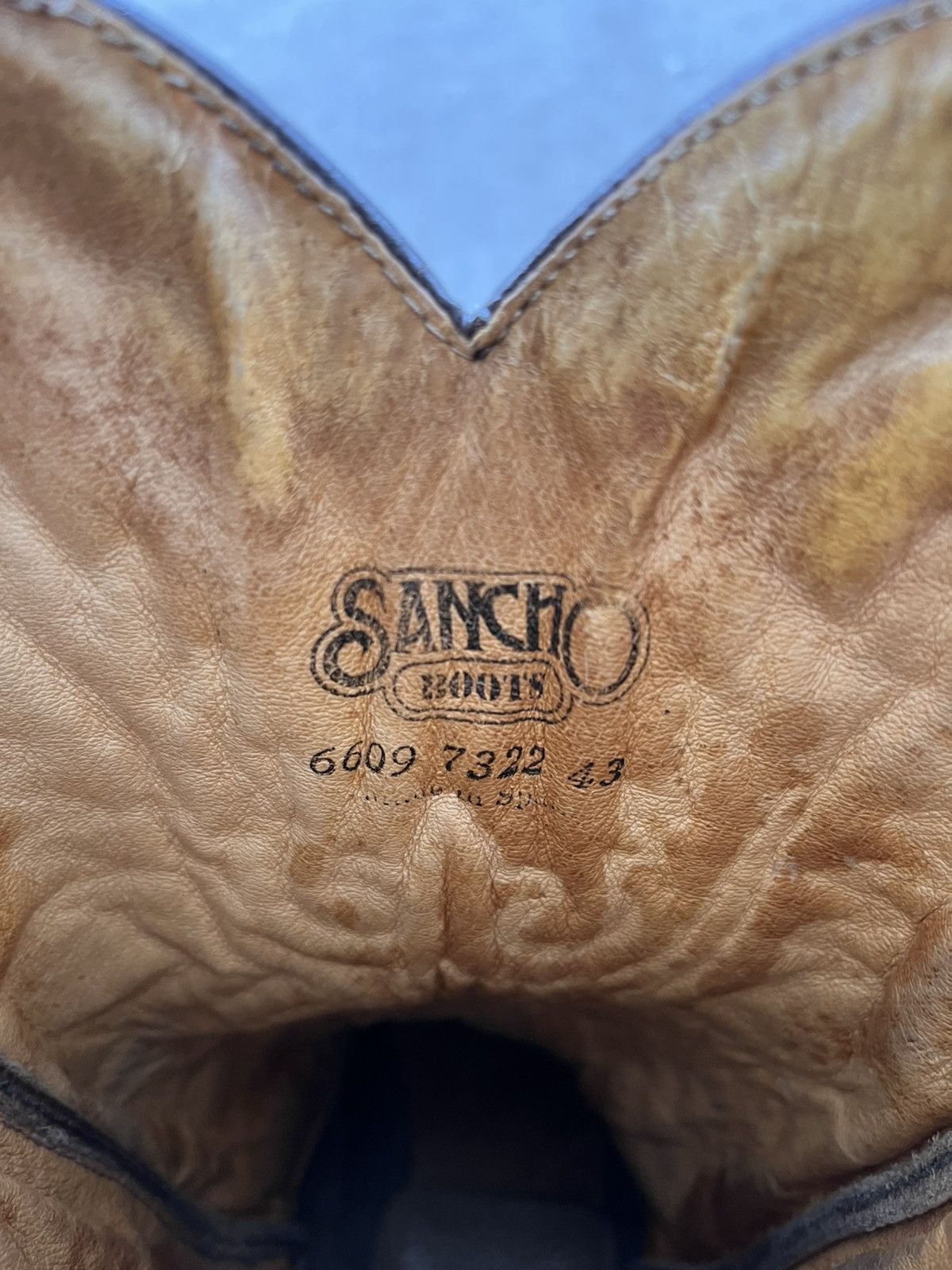 Cowboy Equipment Vintage Sancho Leather Western Cowboy Boots Rare AvantGarde Size US 8 / EU 41 - 21 Thumbnail