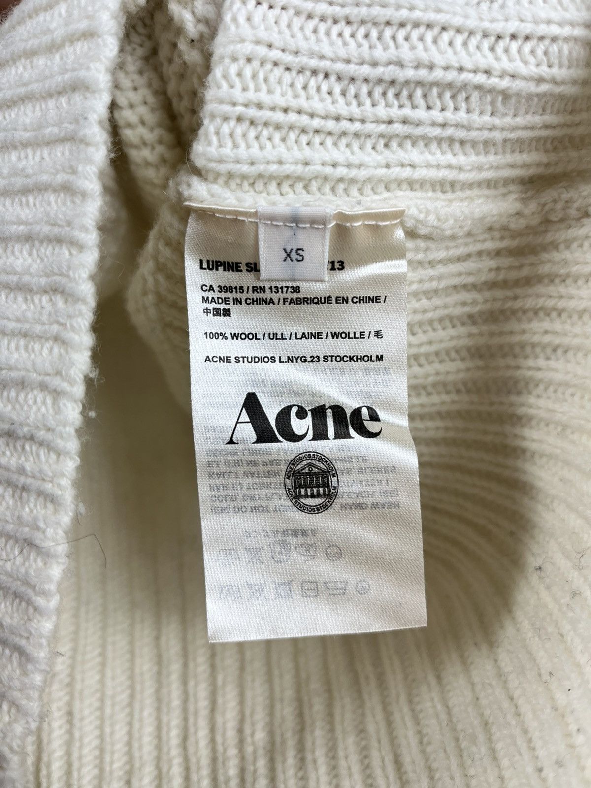 Acne Studios × Designer Acne Studios - Lupine One Day At The Time Wool Sweater XS Size XS / US 0-2 / IT 36-38 - 5 Thumbnail