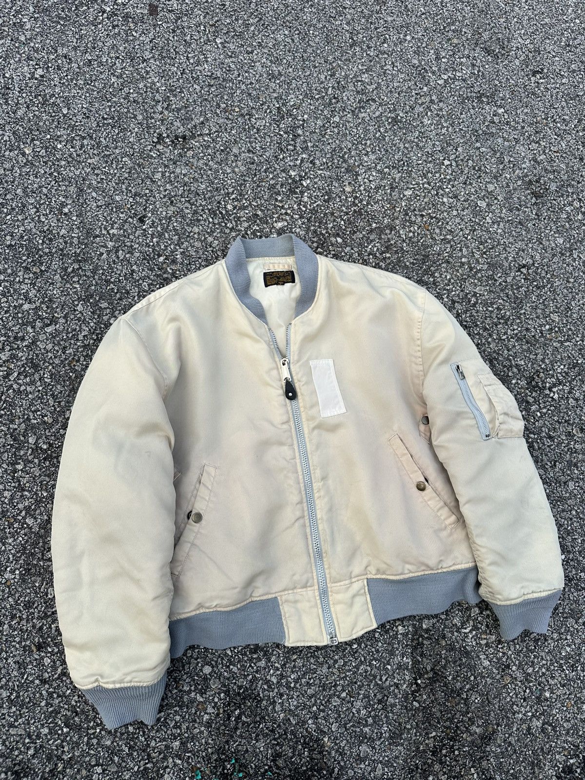 Vintage 🪖Vintage Sun Faded MA-1 Man Intermediate Bomber Jacket Size US M / EU 48-50 / 2 - 10 Thumbnail