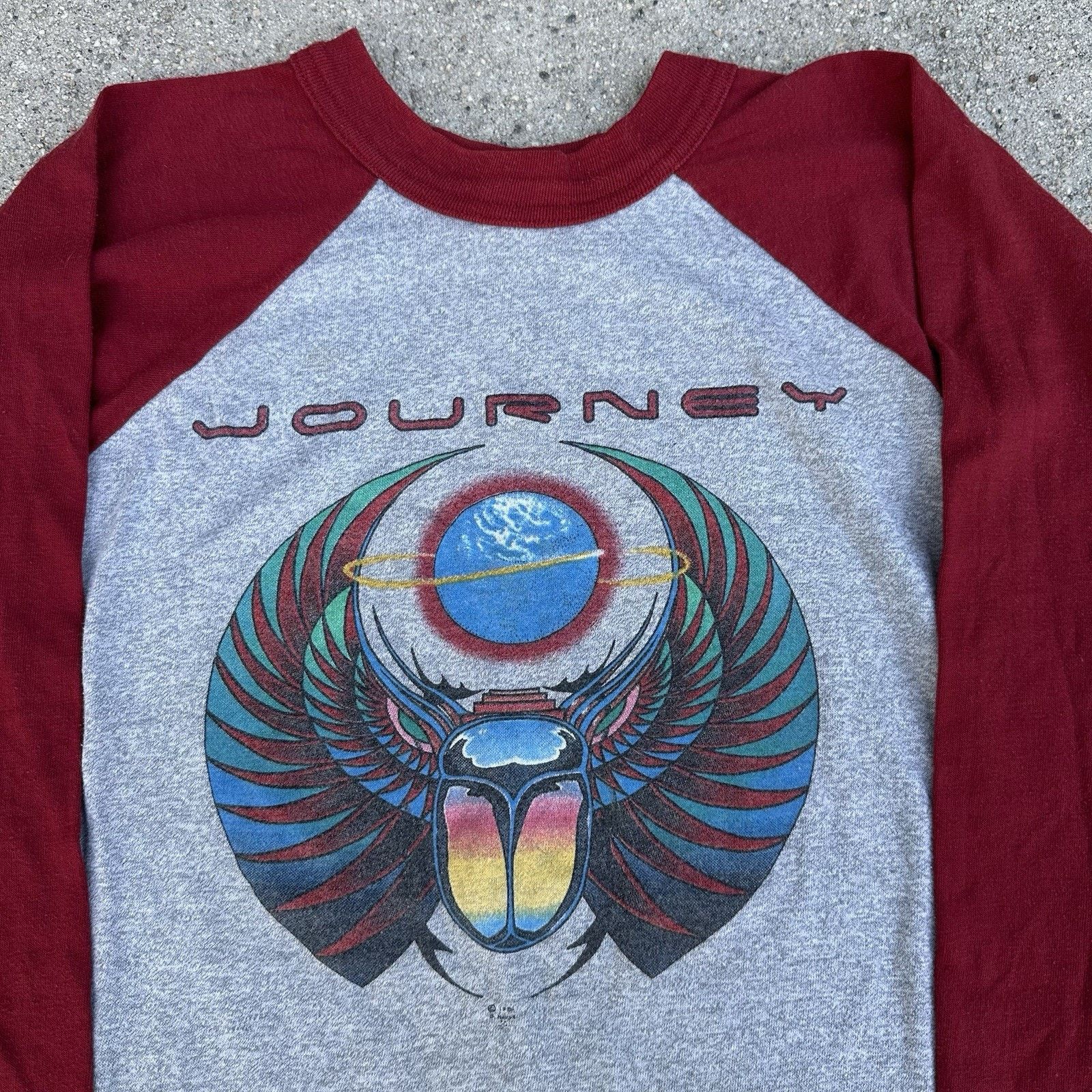 Band Tees × Vintage Vintage 1981 Journey Escape Tour Rock Band Raglan T-Shirt Size US L / EU 52-54 / 3 - 3 Thumbnail