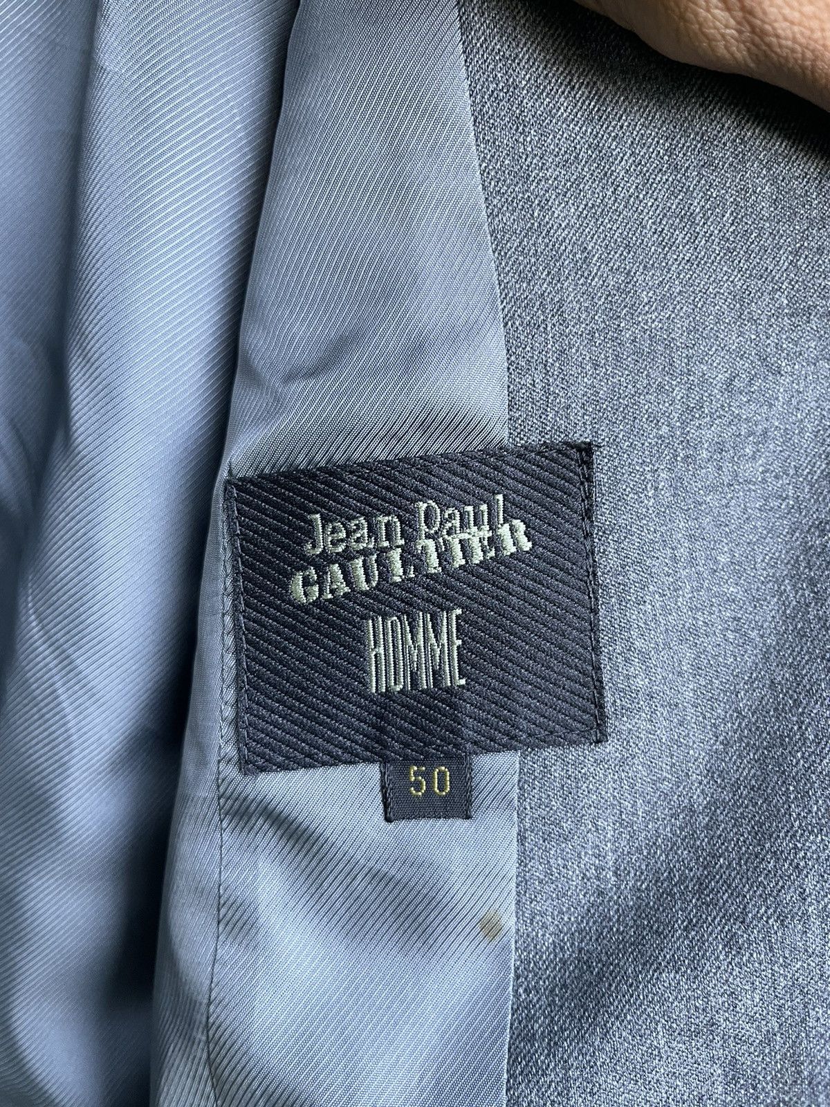 Jean Paul Gaultier Jean Paul Gaultier Homme Charcoal Wool DoubleBreasted Blazer Size 50S - 18 Thumbnail