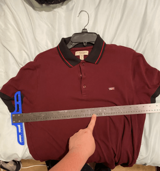 Burberry Burberry Men's Polo Shirt Burgundy Red XL - Slim Fit Size US XL / EU 56 / 4 - 6 Thumbnail