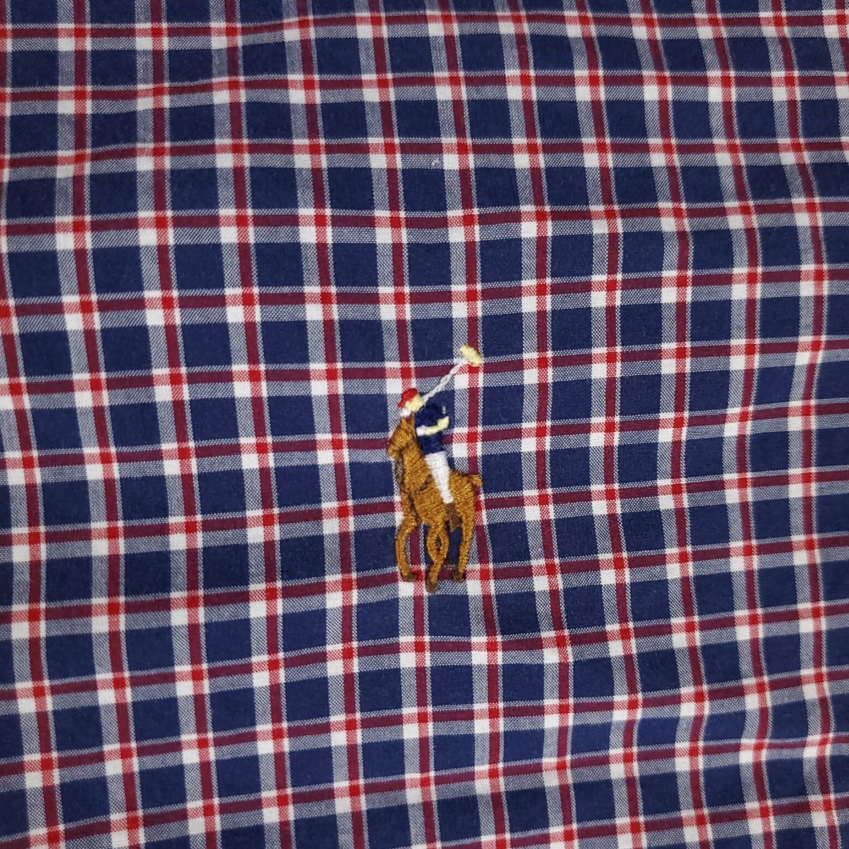 Ralph Lauren Ralph Lauren Shirt Mens XL Red Blue Plaid Pony Button-Down Casual Classic Knit Cotton Adults XL Red Polo Shirt? Size US XL / EU 56 / 4 - 3 Thumbnail