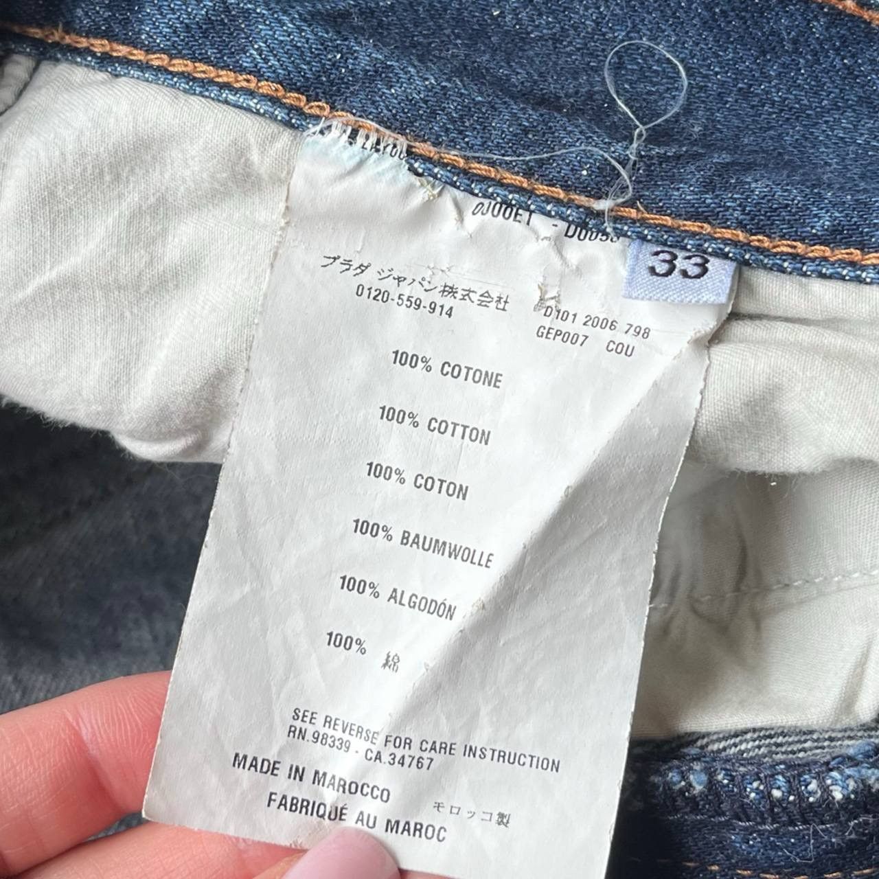 Prada × Vintage Prada Classic Fit Denim Jeans Size US 33 - 6 Thumbnail
